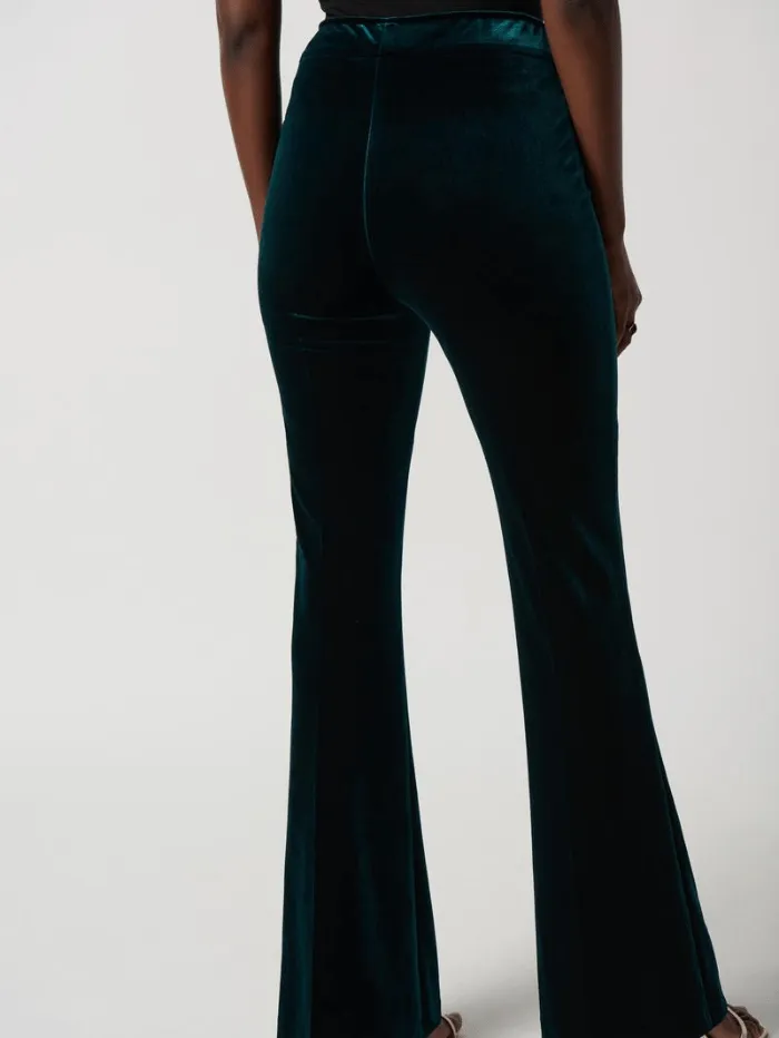 Joseph Ribkoff Black Velvet Flared Pull-On Pants 234289 Col 11