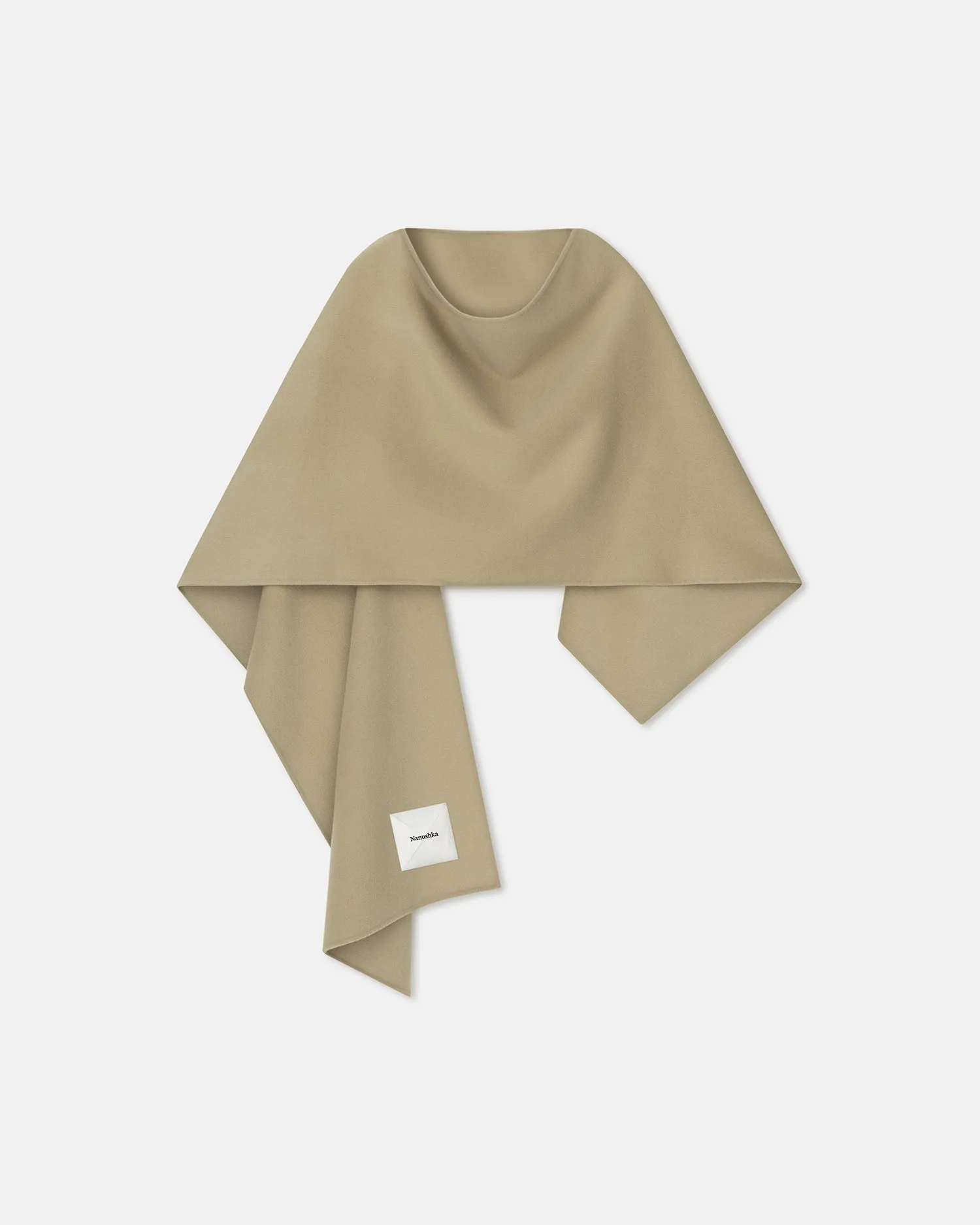 Kamin - Wool And Silk-Blend Shawl - Pale Olive