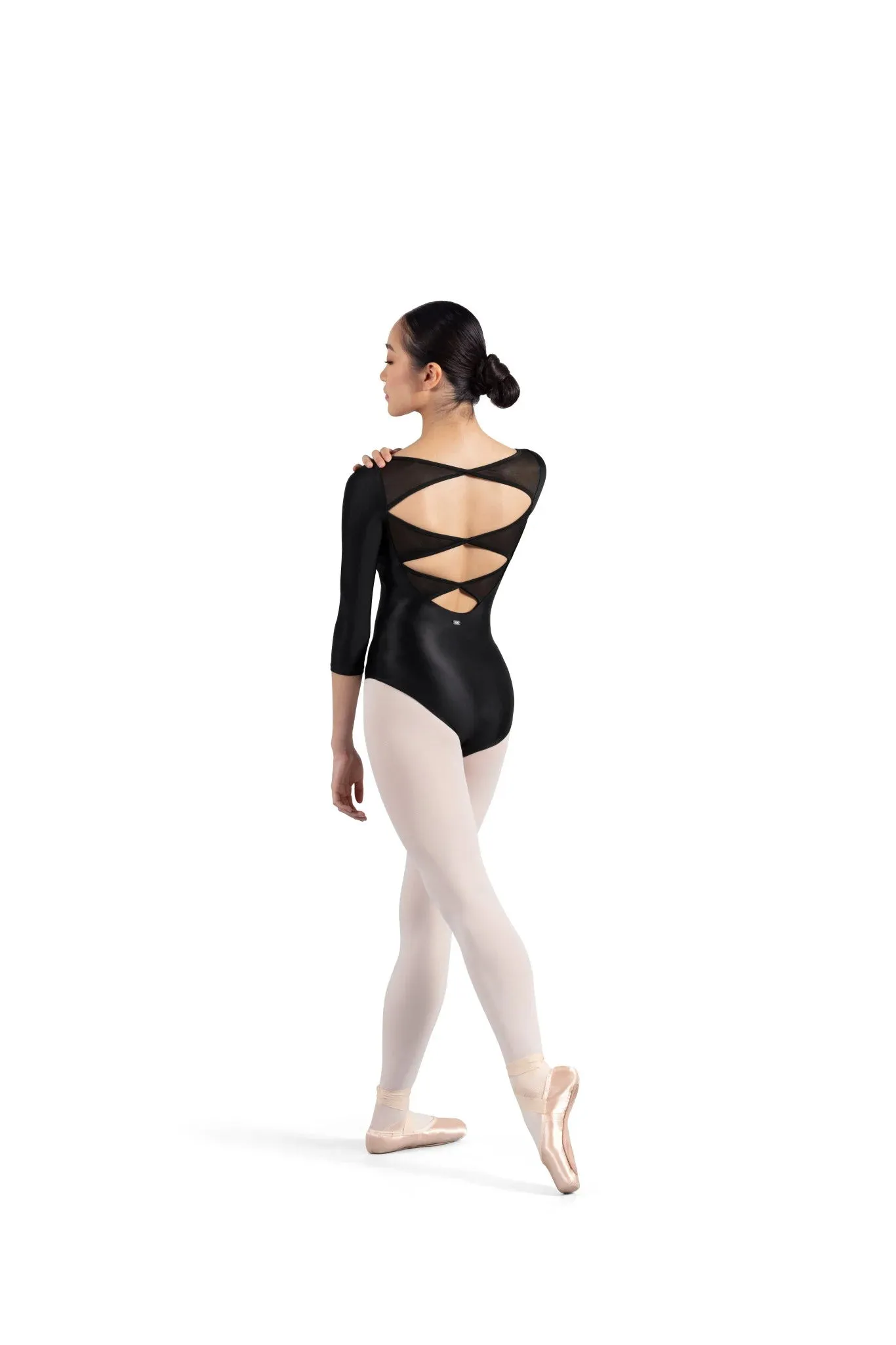 Ladies V-Neck 3/4 Sleeve Leotard