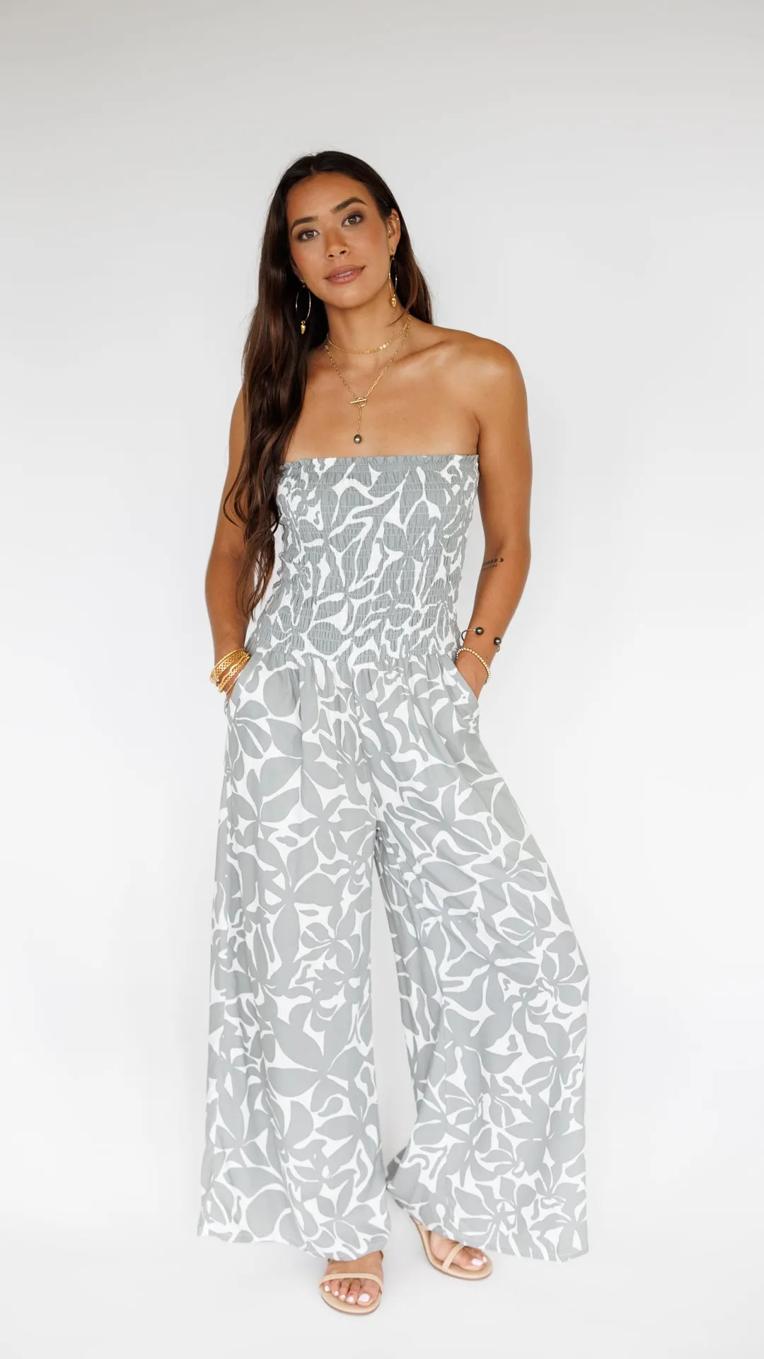 Lawai Jumpsuit / Honolulu Silver