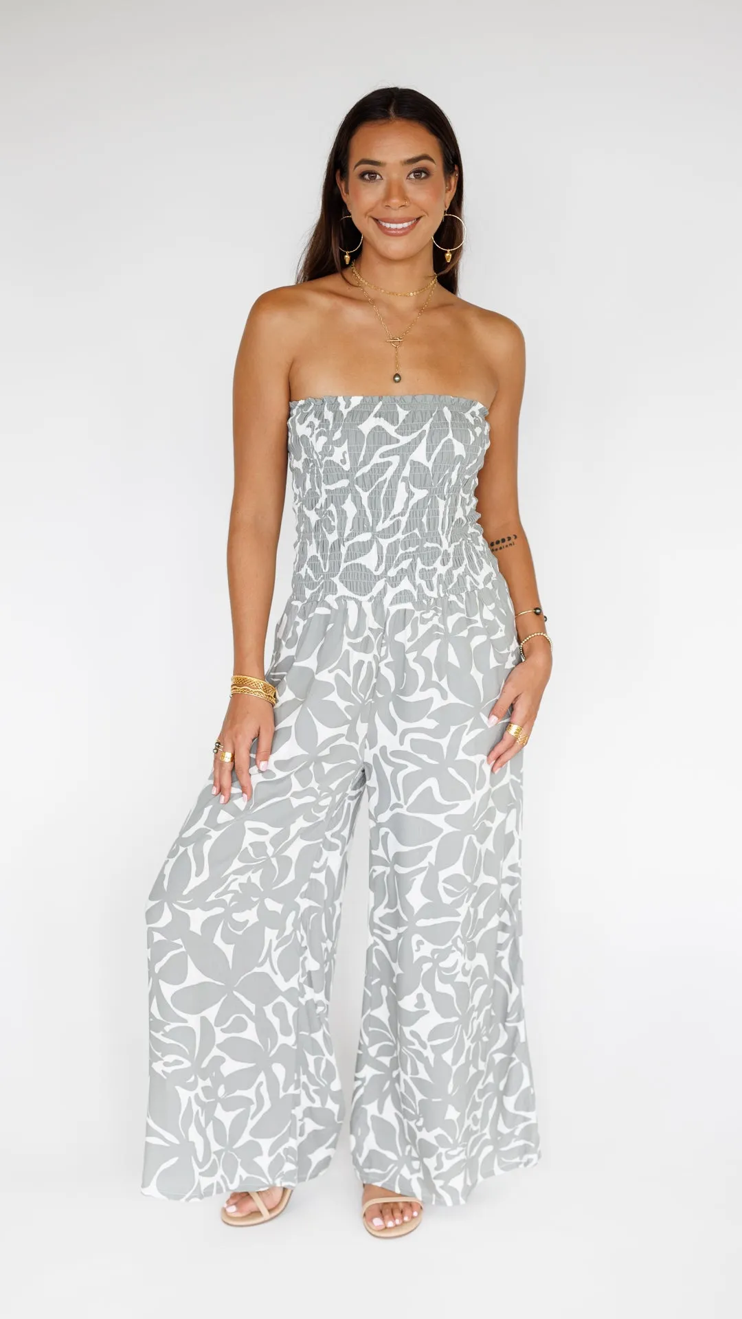 Lawai Jumpsuit / Honolulu Silver