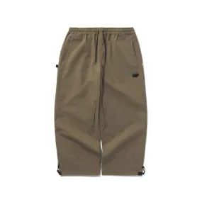 LOGO COTTON SUPER WIDE VENTILATION PANTS BROWN