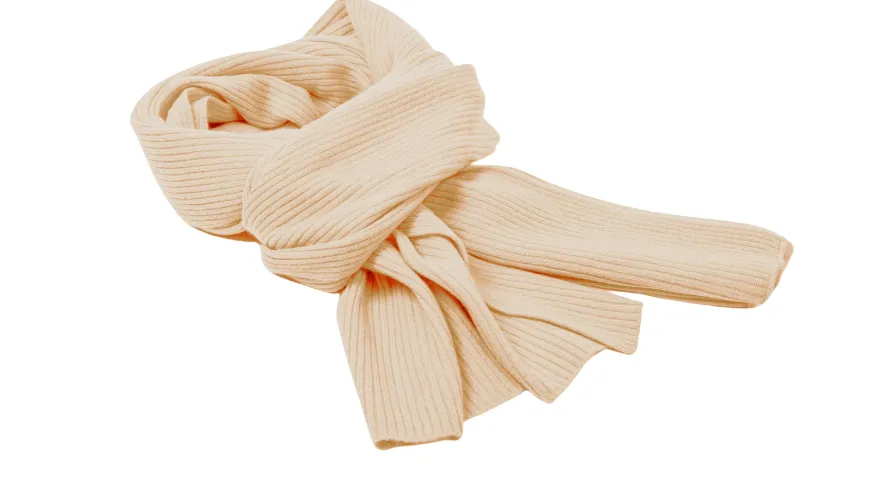 Luxurious Ribbed Cashmere Scarf