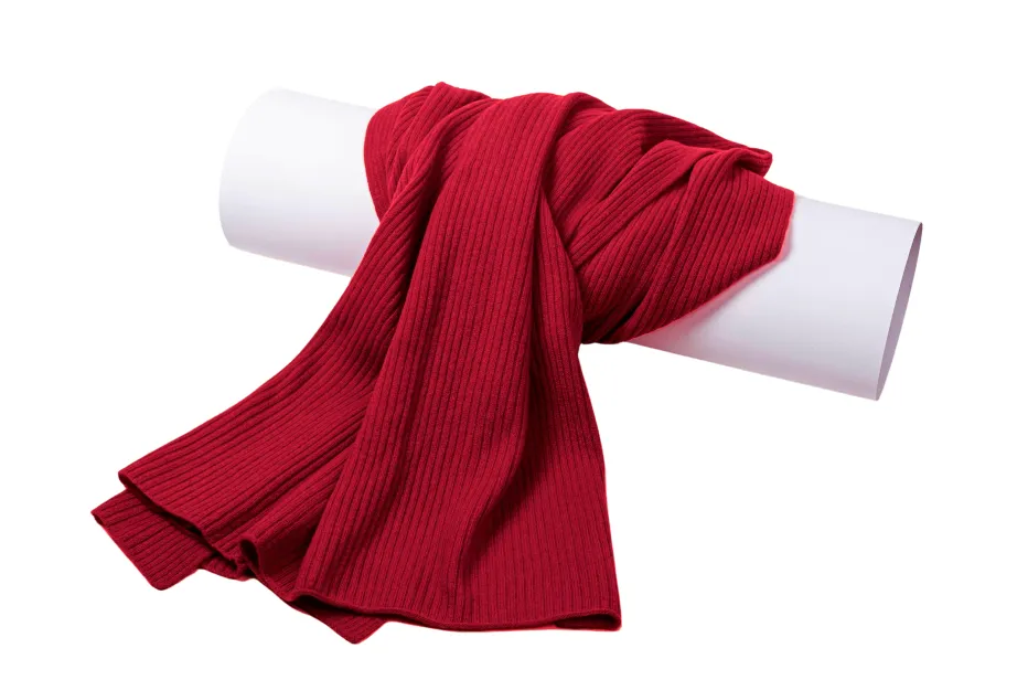 Luxurious Ribbed Cashmere Scarf