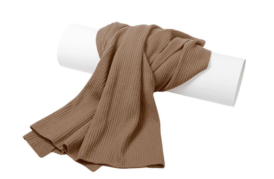 Luxurious Ribbed Cashmere Scarf