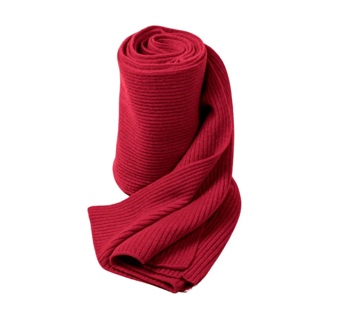 Luxurious Ribbed Cashmere Scarf