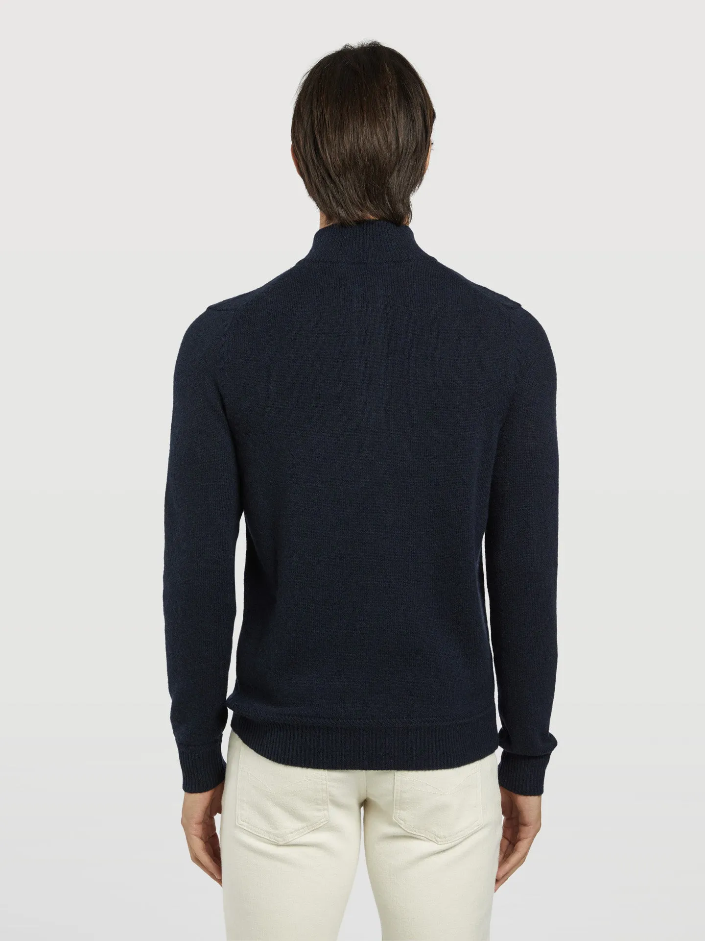 Machine washable half-zip sweater