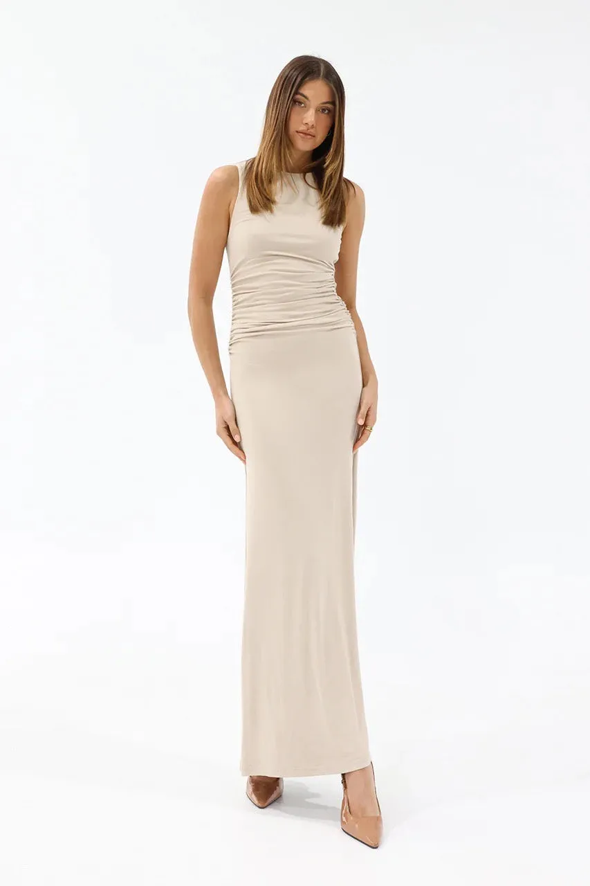 Madison The Label Rossi Maxi Dress - Oyster