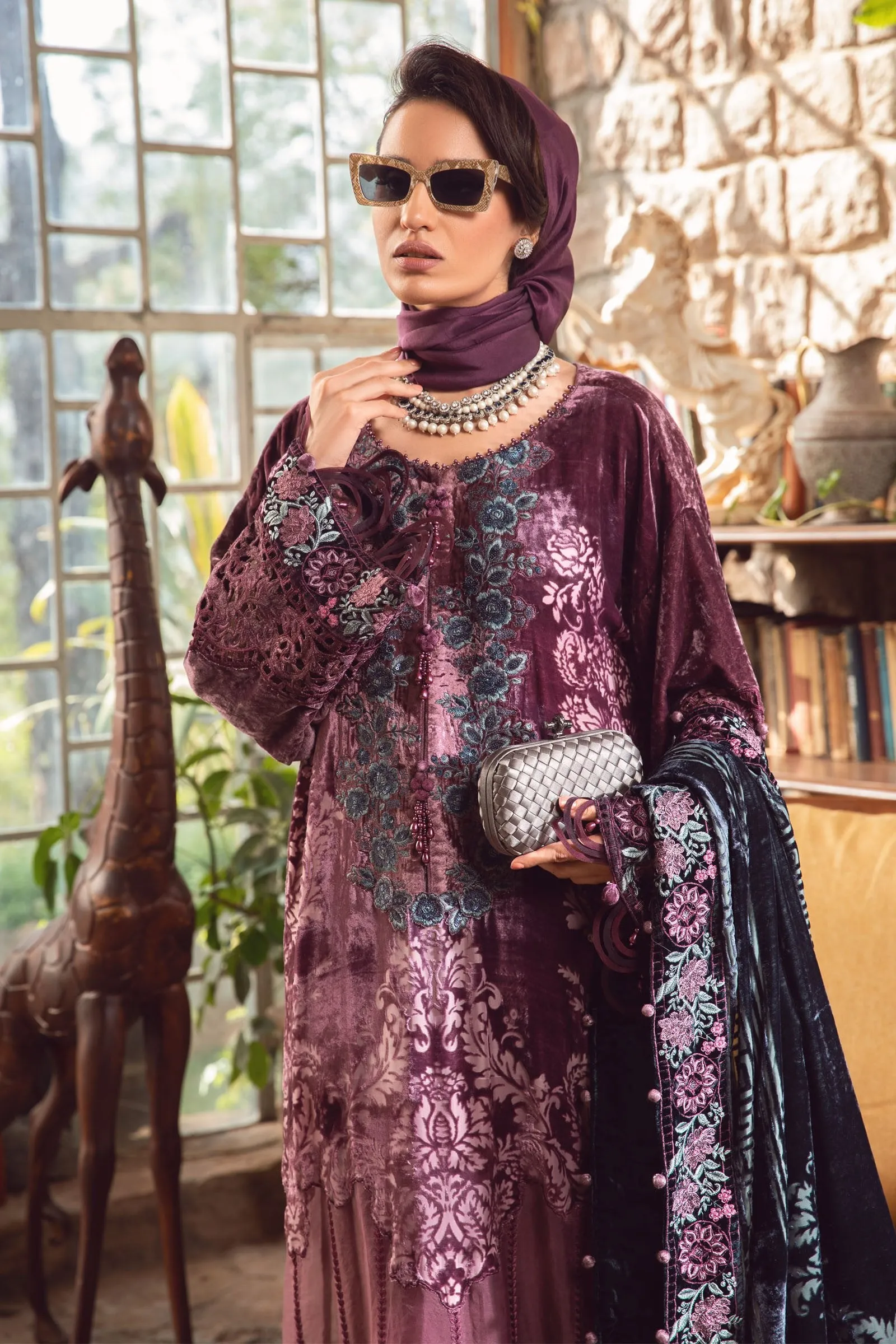 Maria B Unstitched 3 Piece Linen Winter Collection'2022-DL-1006