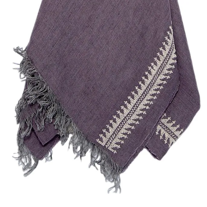 MAUVE LINEN SHAWL MARY MAGDALENE