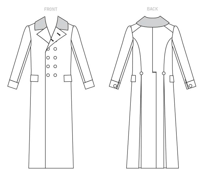 McCall's 8137 COSTUME |  Men's Overcoat Pattern