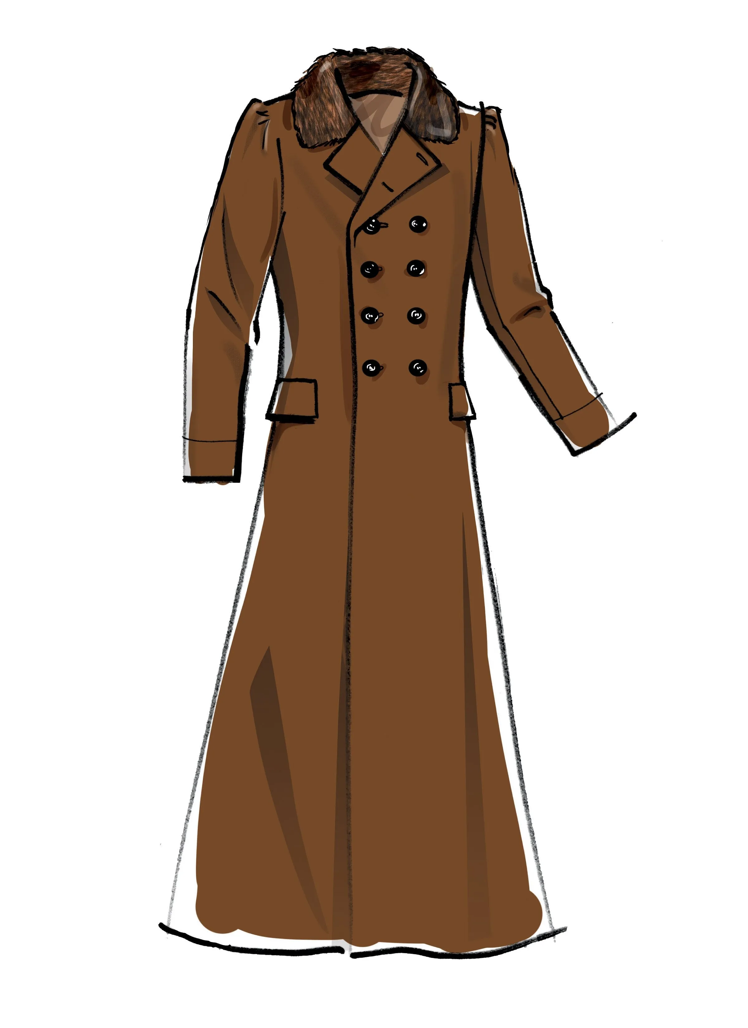 McCall's 8137 COSTUME |  Men's Overcoat Pattern