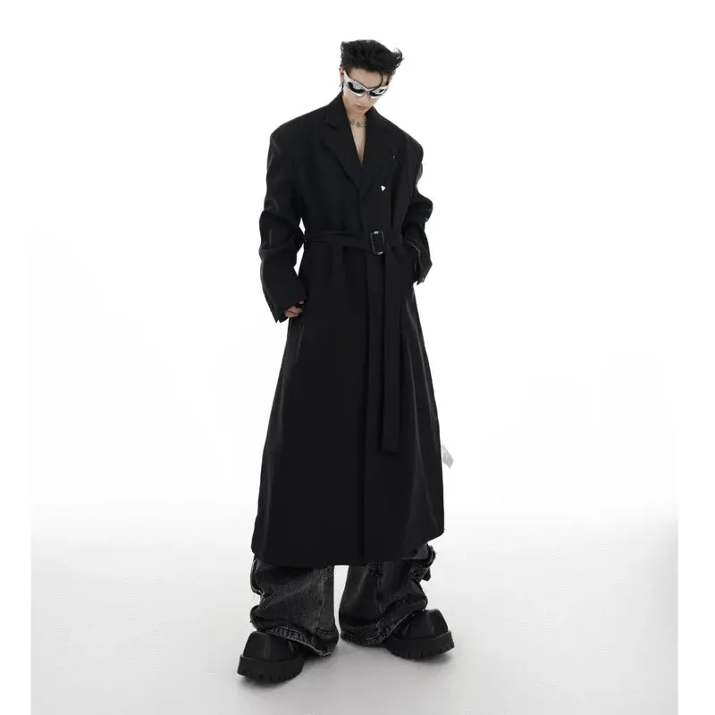 Men's Couture Shoulder Detail Overcoat