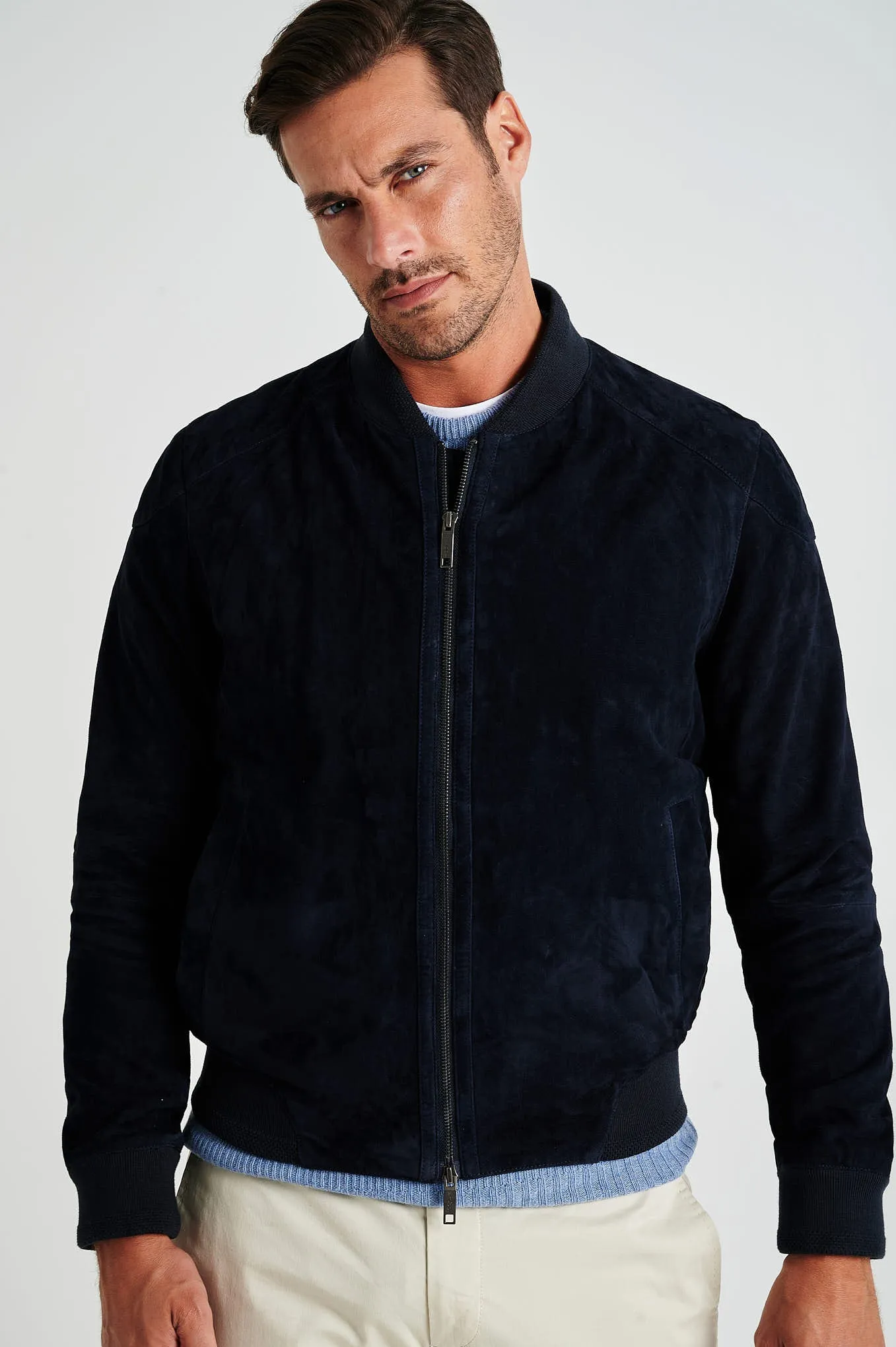 Men's respekt suede bomber jacket