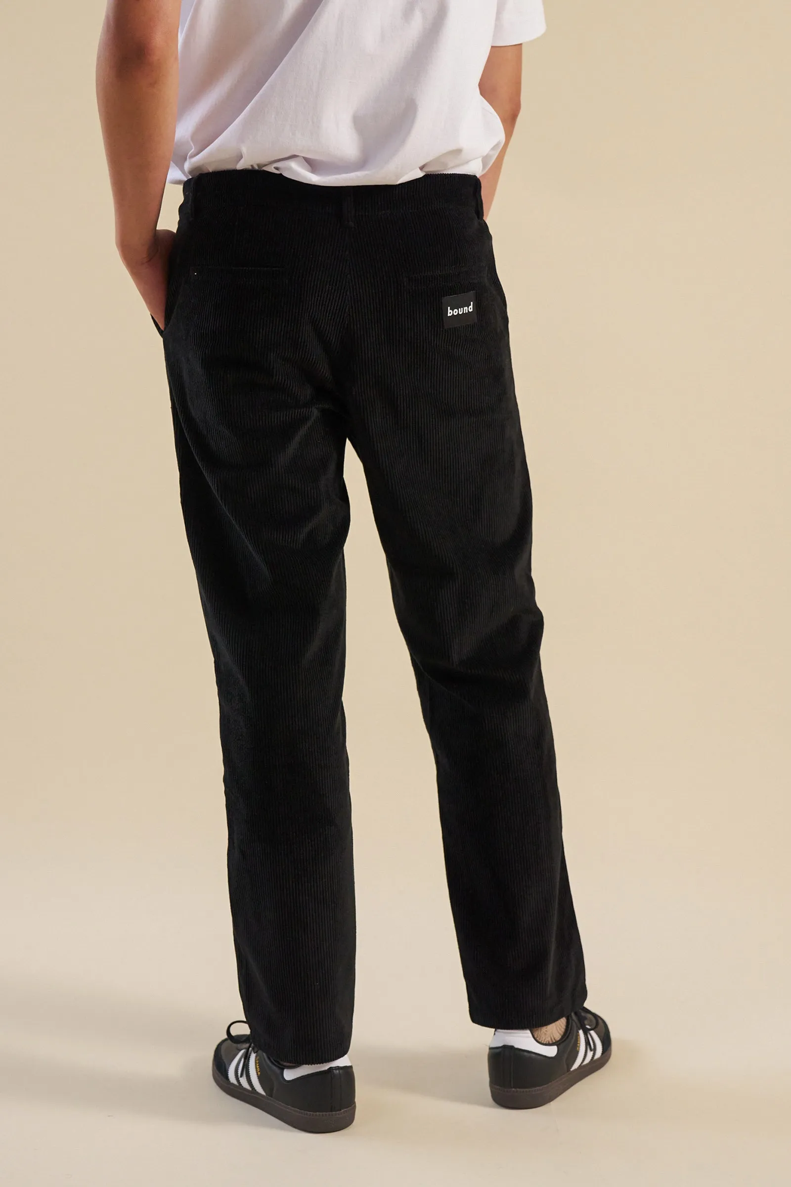 MIDNIGHT BLACK CORDUROY TROUSERS