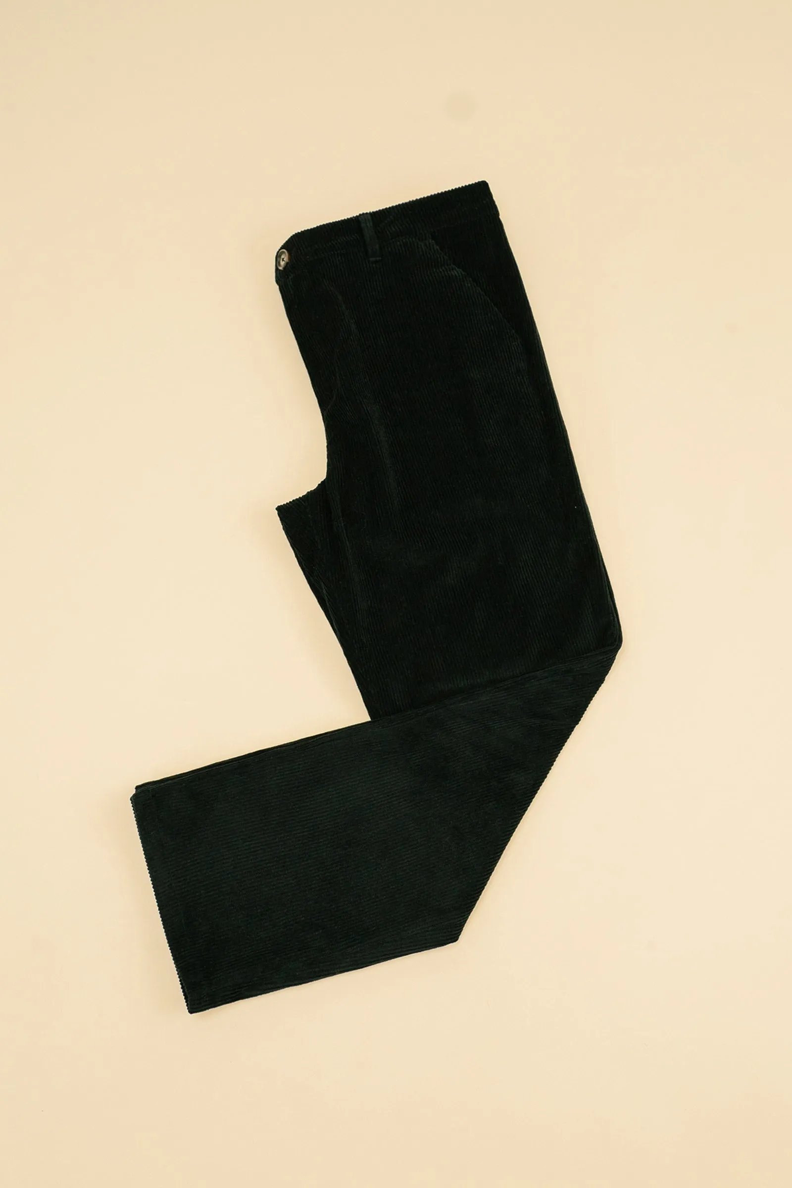 MIDNIGHT BLACK CORDUROY TROUSERS