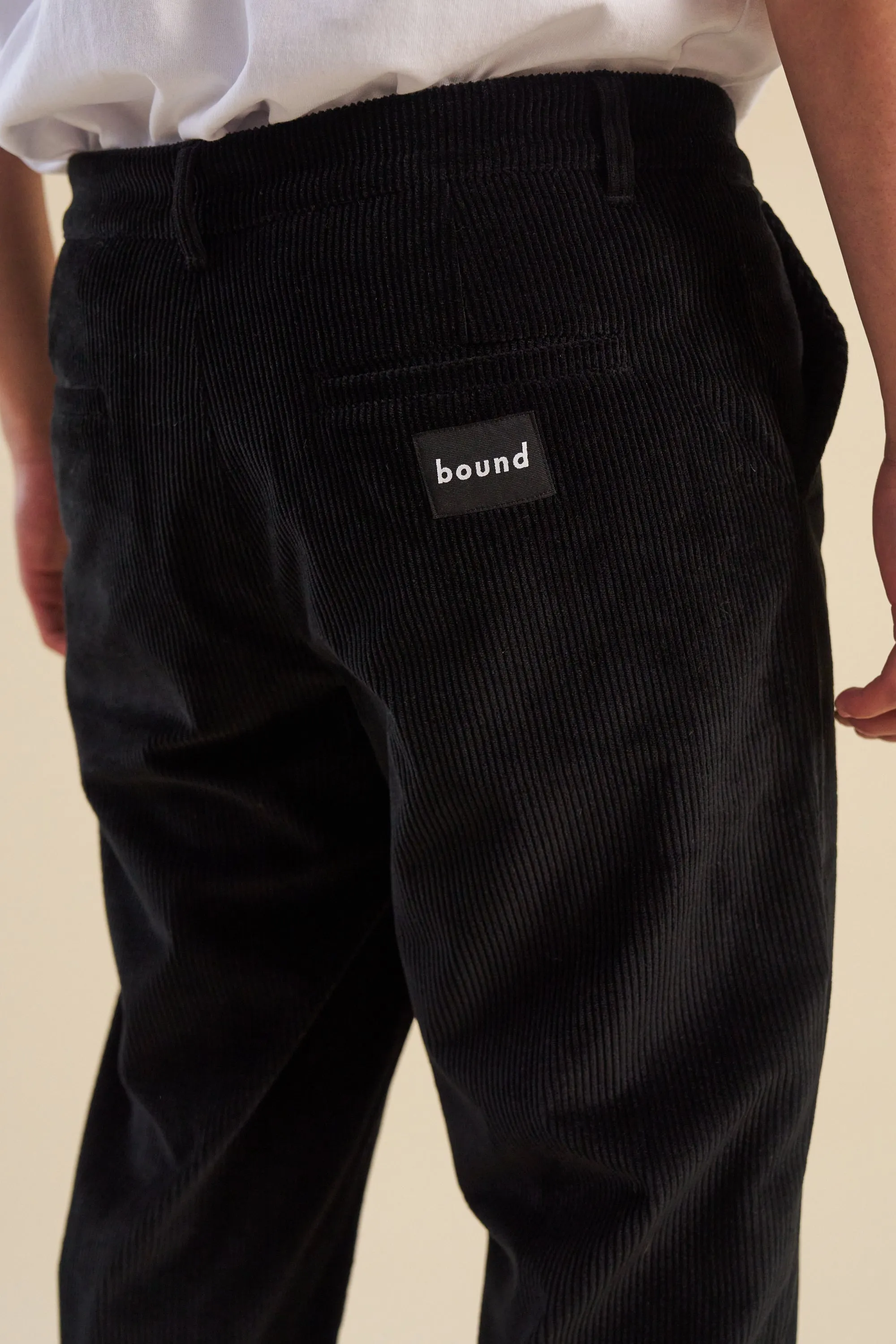 MIDNIGHT BLACK CORDUROY TROUSERS