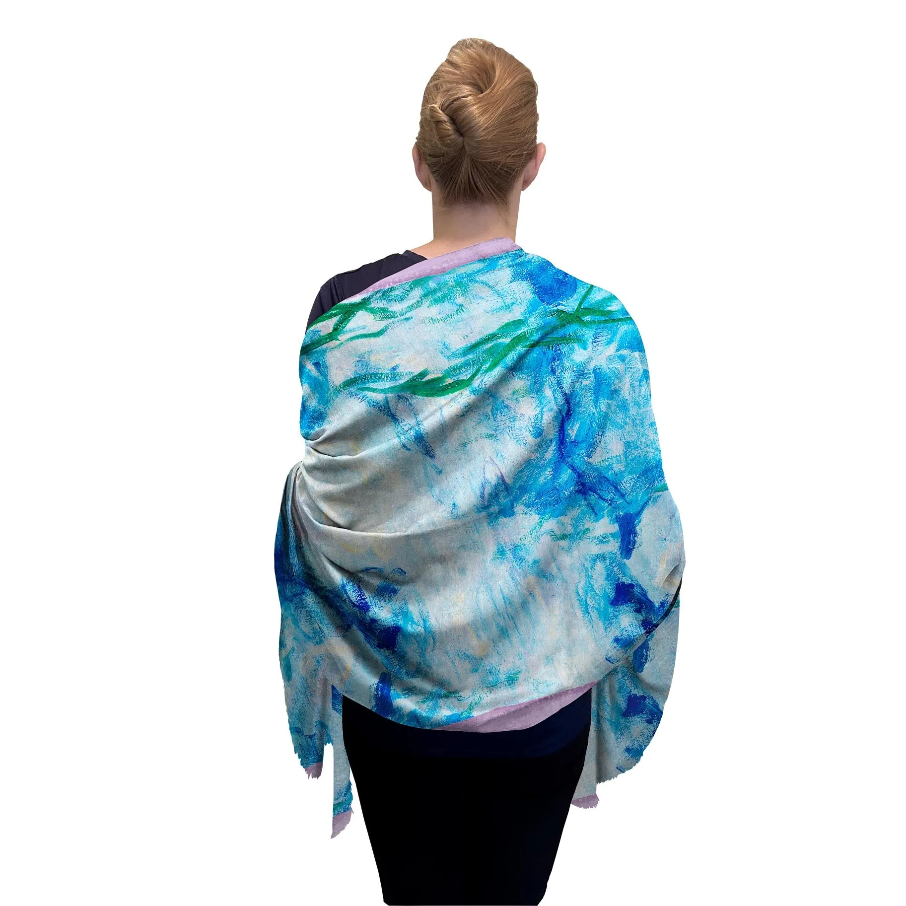 Monet Nympheas Silk Blend Women's Fashion Shawl