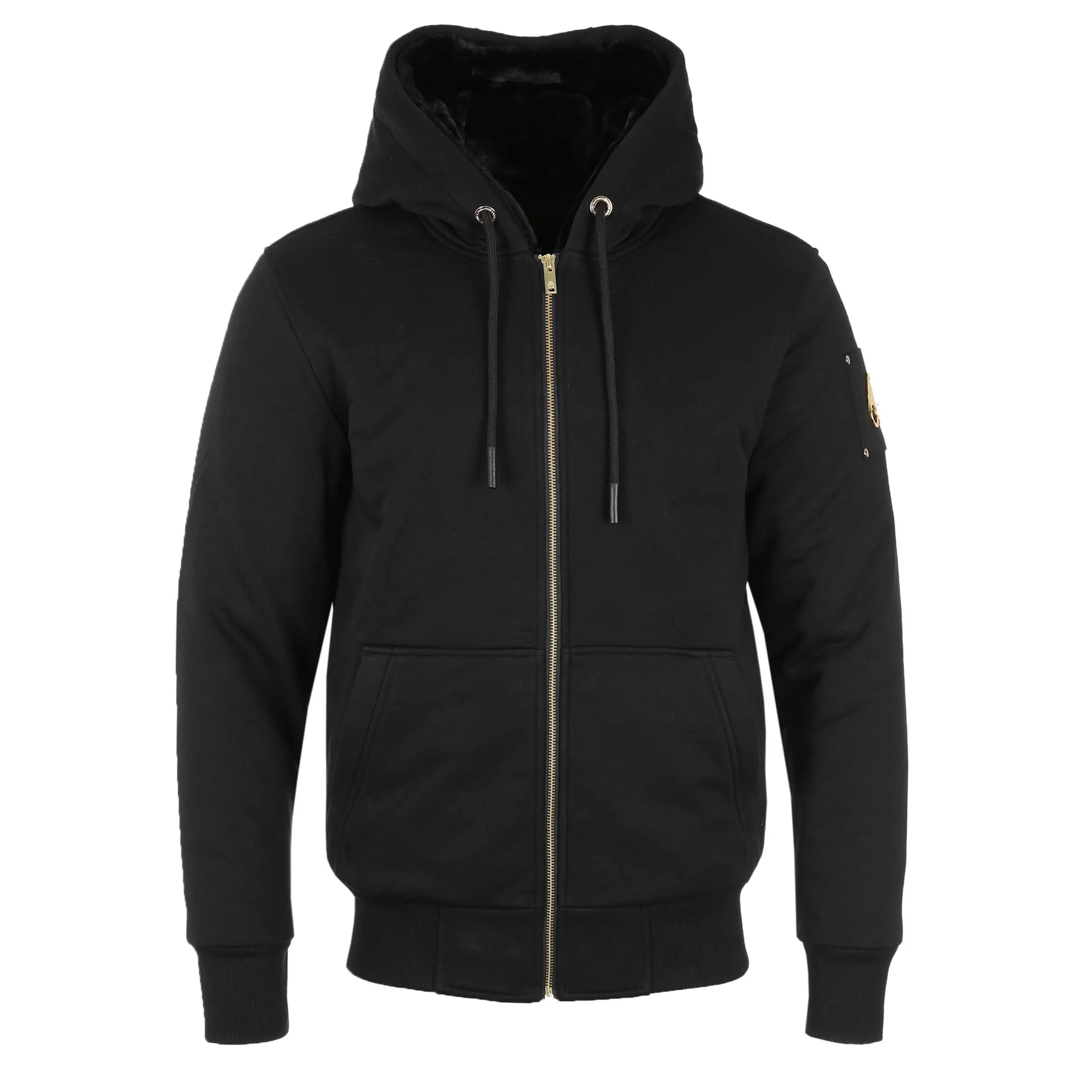 Moose Knuckles Linden Bunny Jacket in Black & Gold