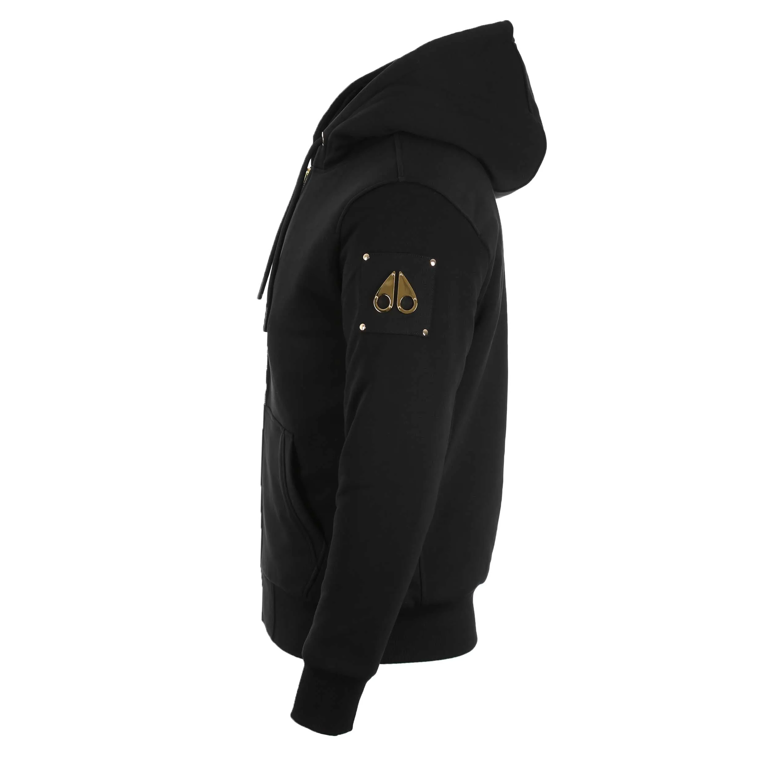 Moose Knuckles Linden Bunny Jacket in Black & Gold