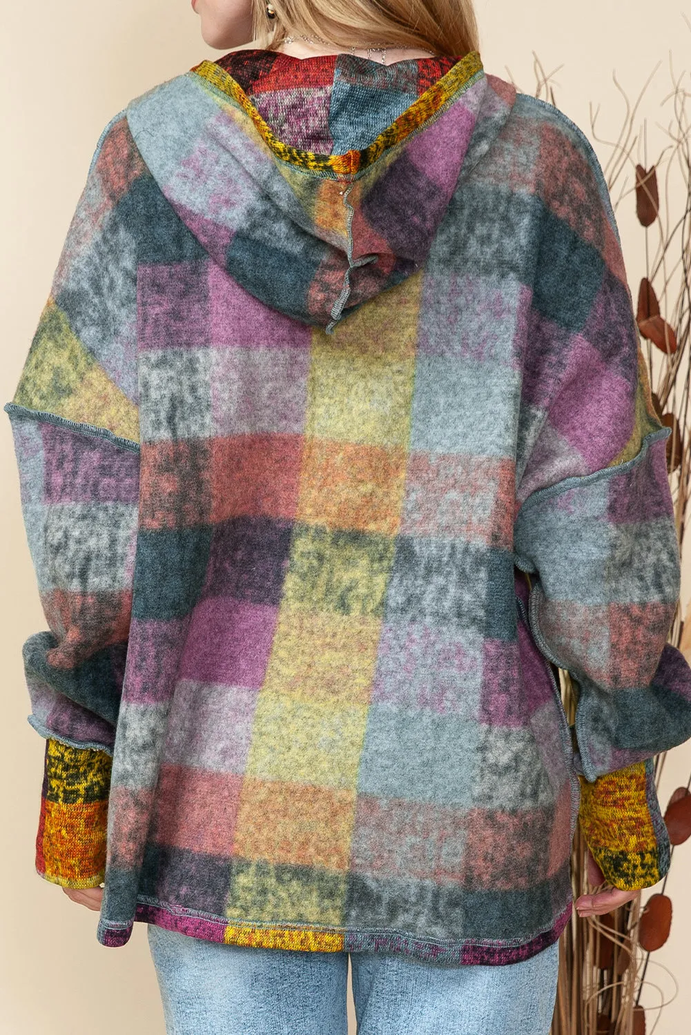 Multicolor Checkered Hoodie