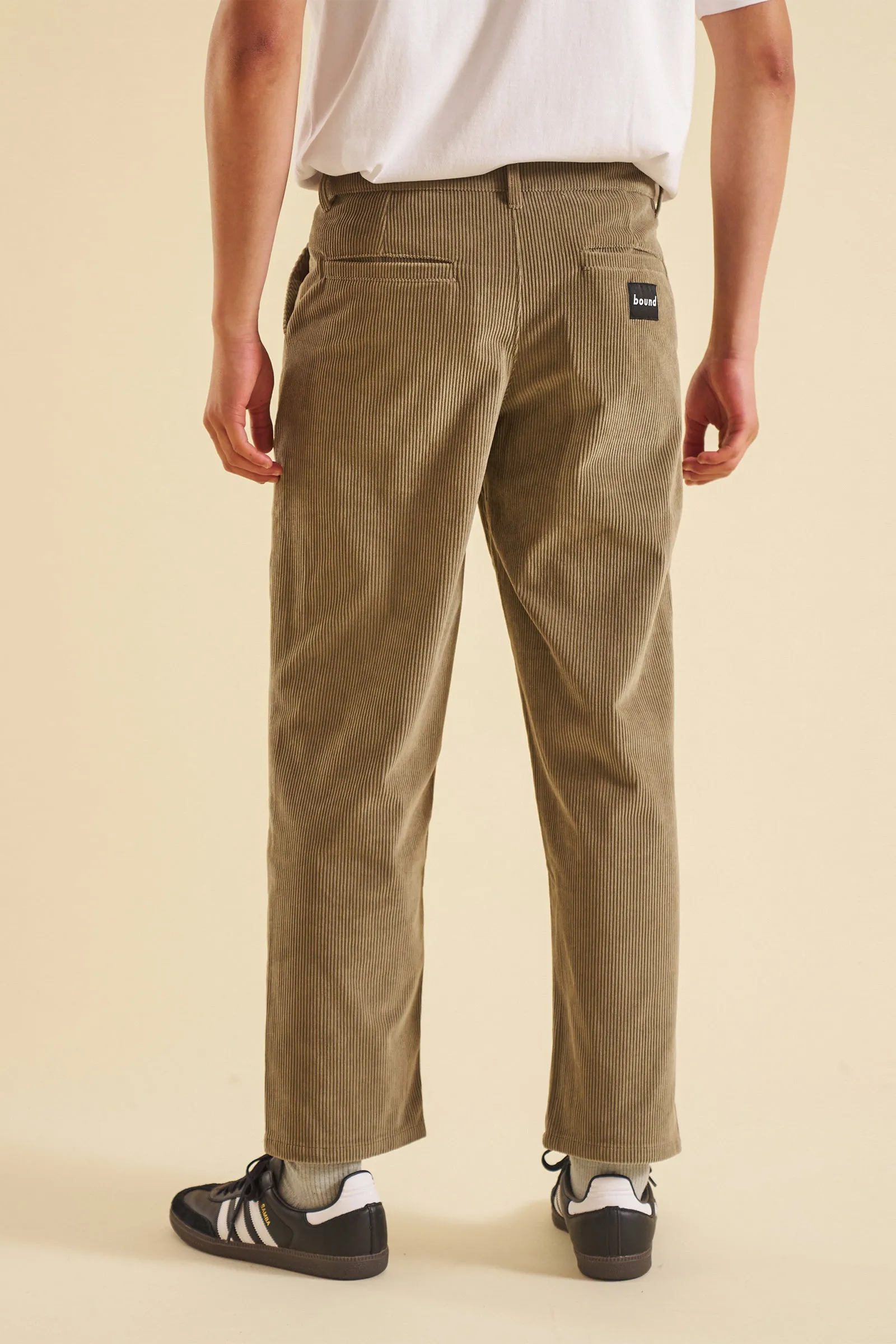 MUSHROOM CORDUROY TROUSERS