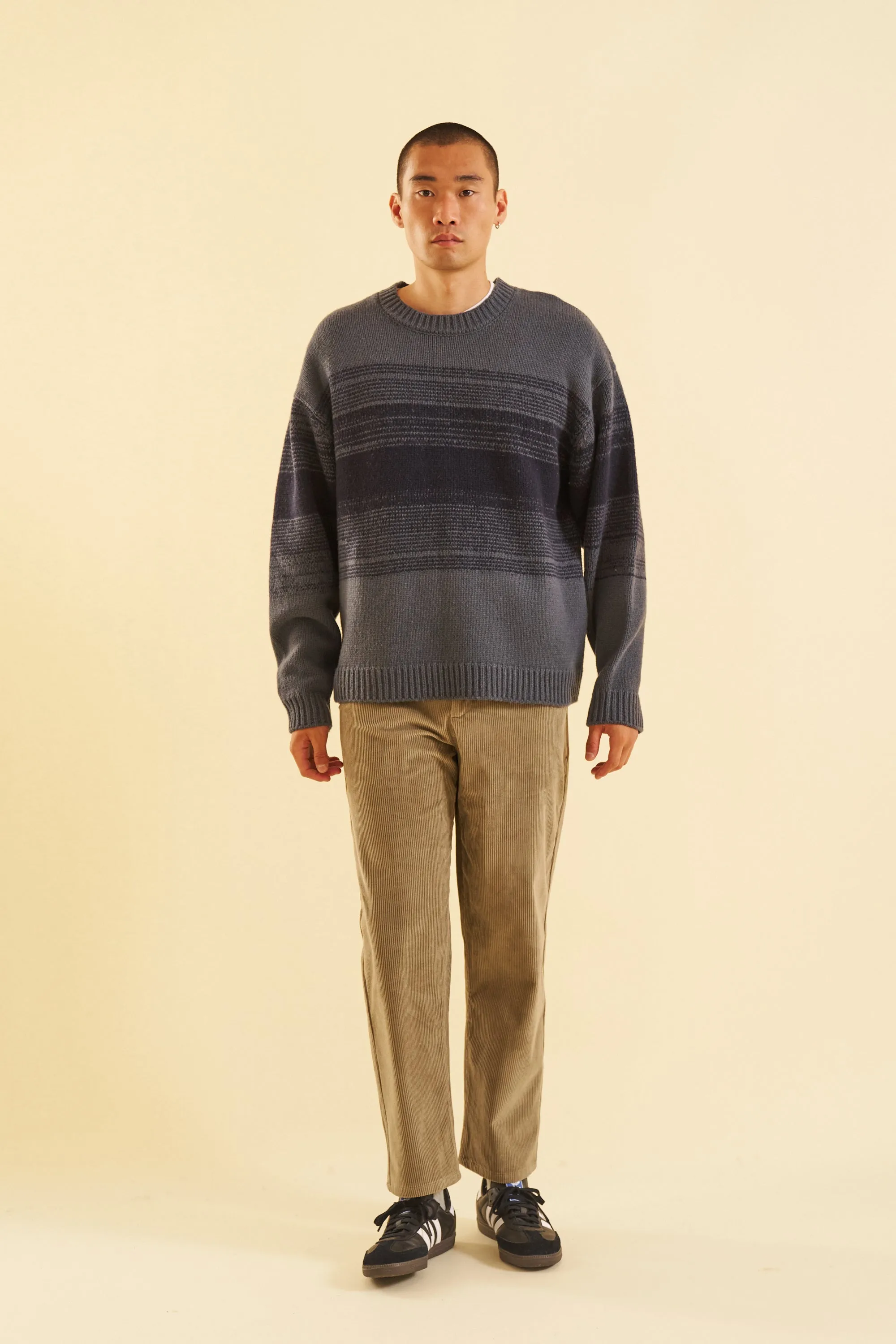 MUSHROOM CORDUROY TROUSERS