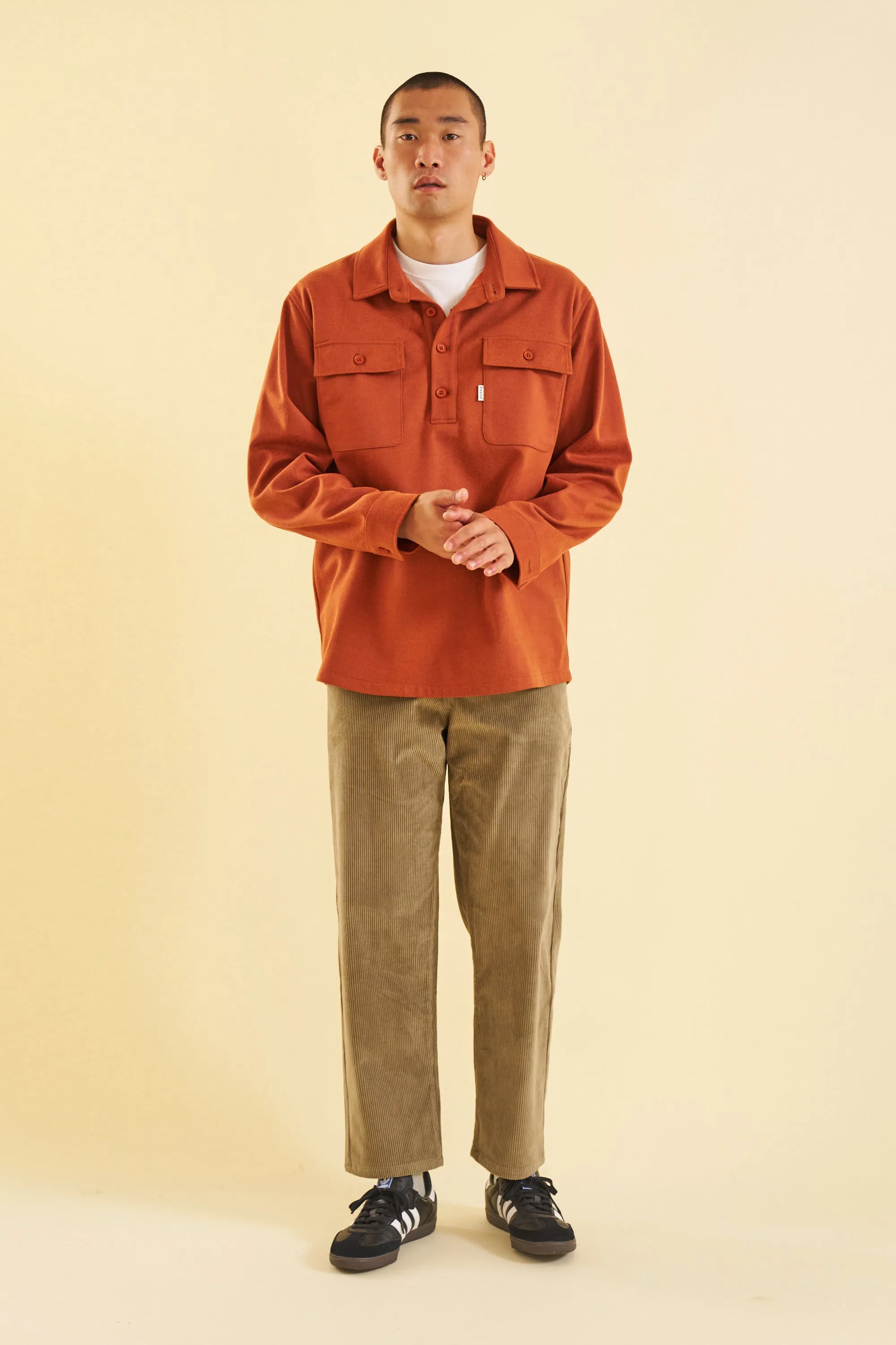 MUSHROOM CORDUROY TROUSERS