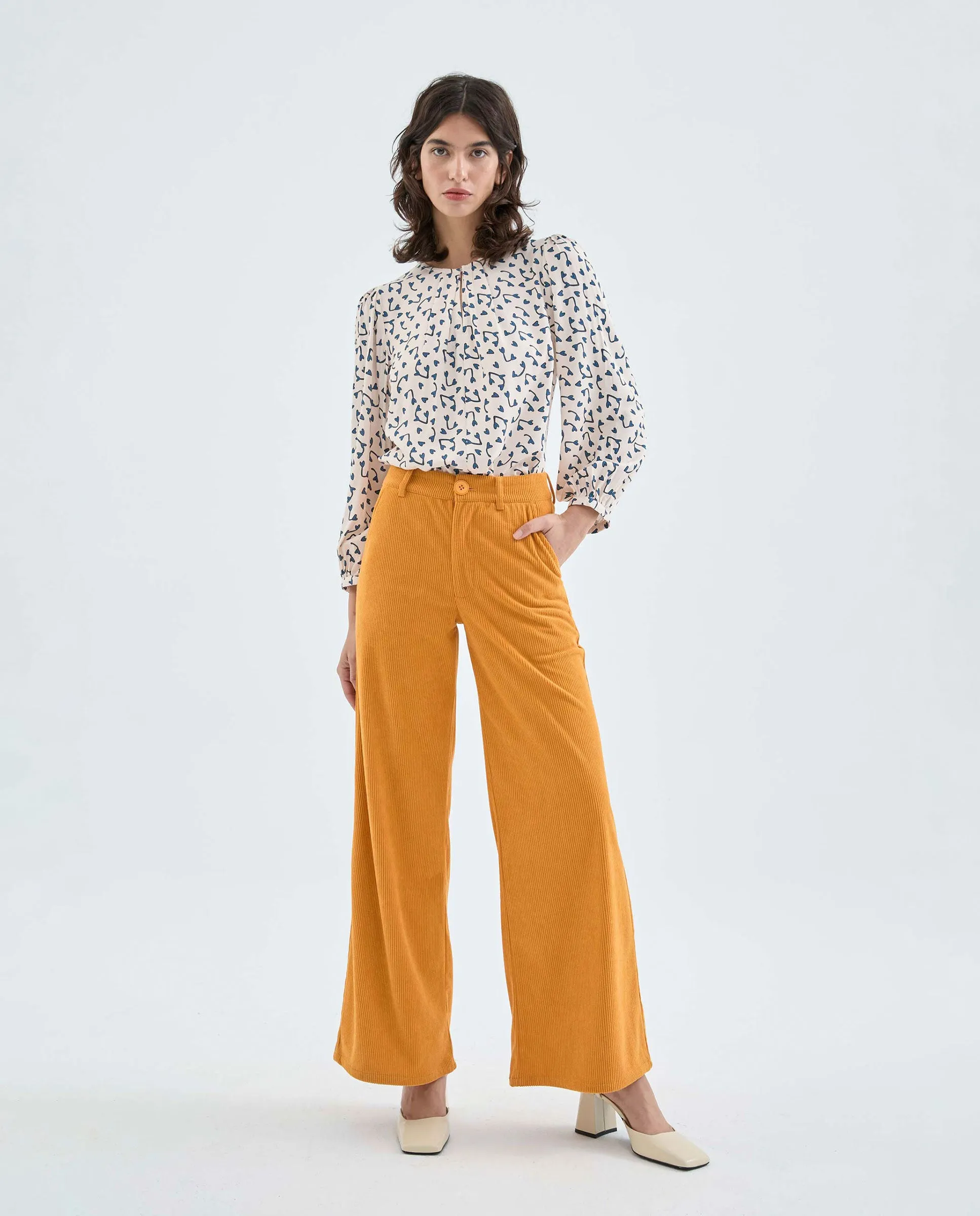 Mustard High Waisted Trousers