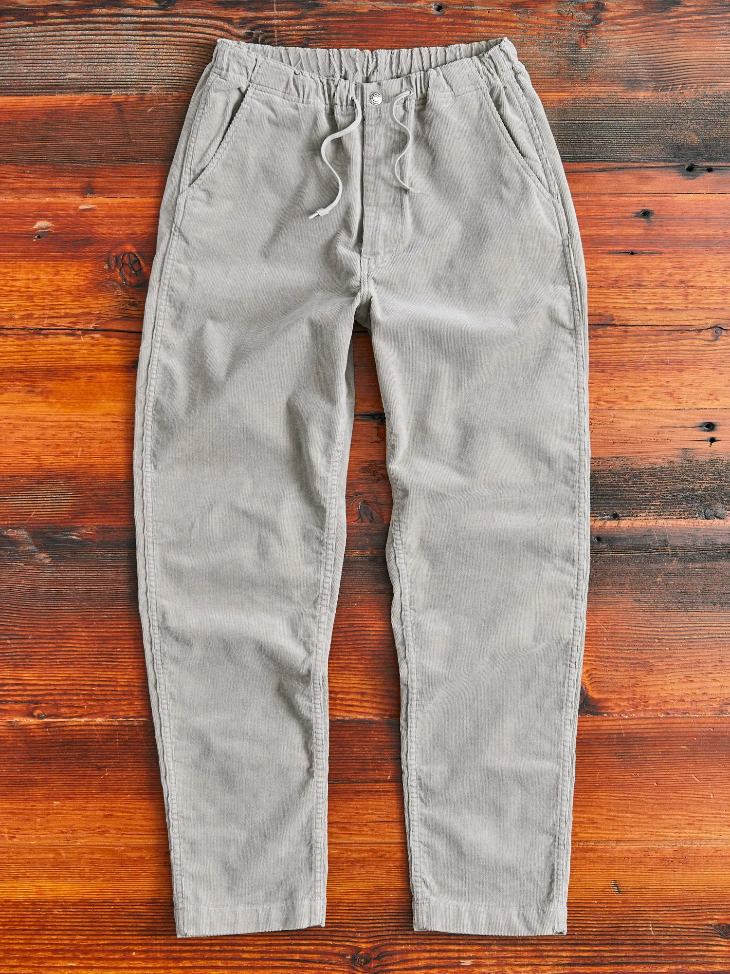 New Yorker Stretch Corduroy Pants in Light Grey