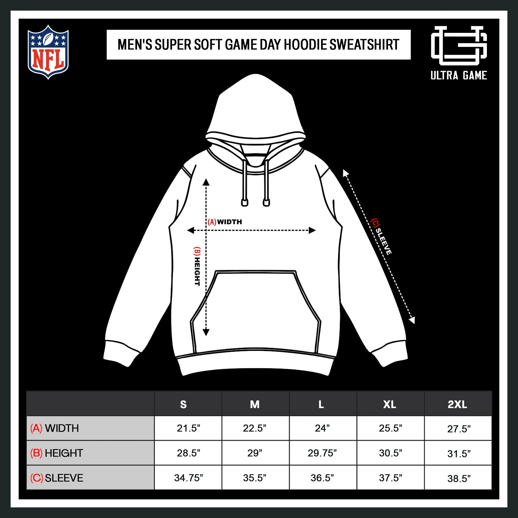 NFL Official Adults Unisex Super Soft Game Day Hoodie Sweatshir|Buffalo Bills