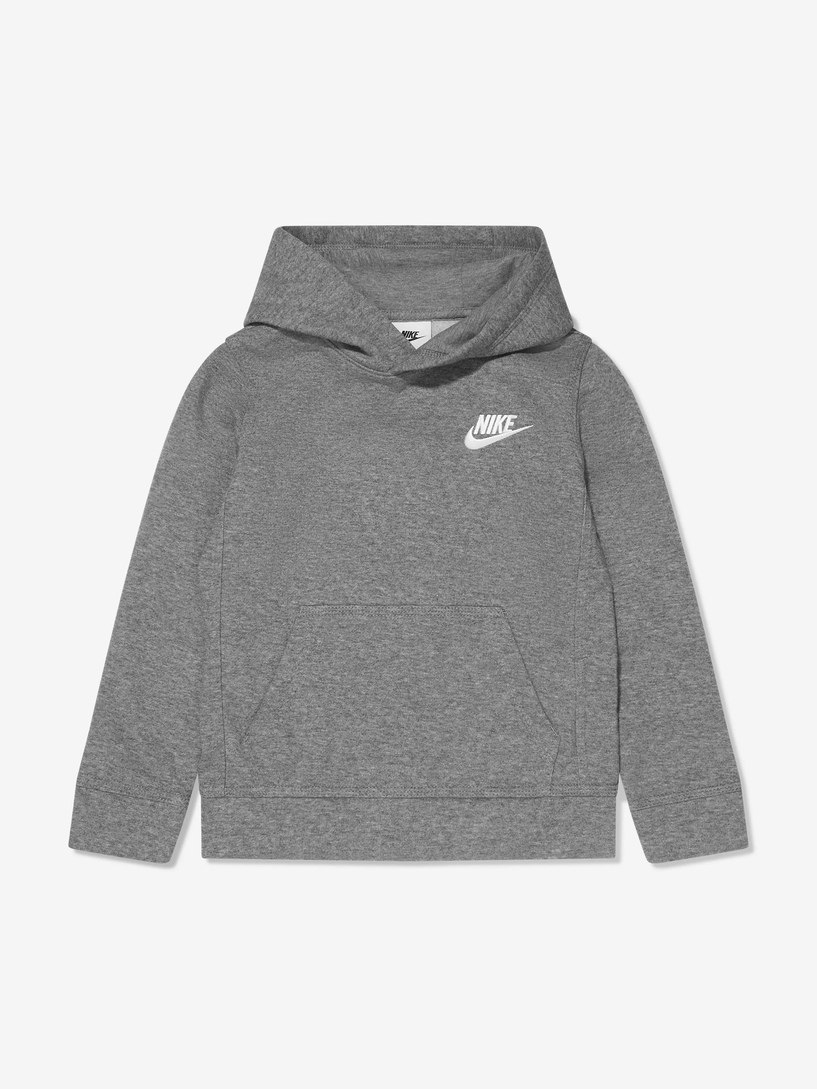 Nike Boys Club Fleece PO Hoodie in Grey