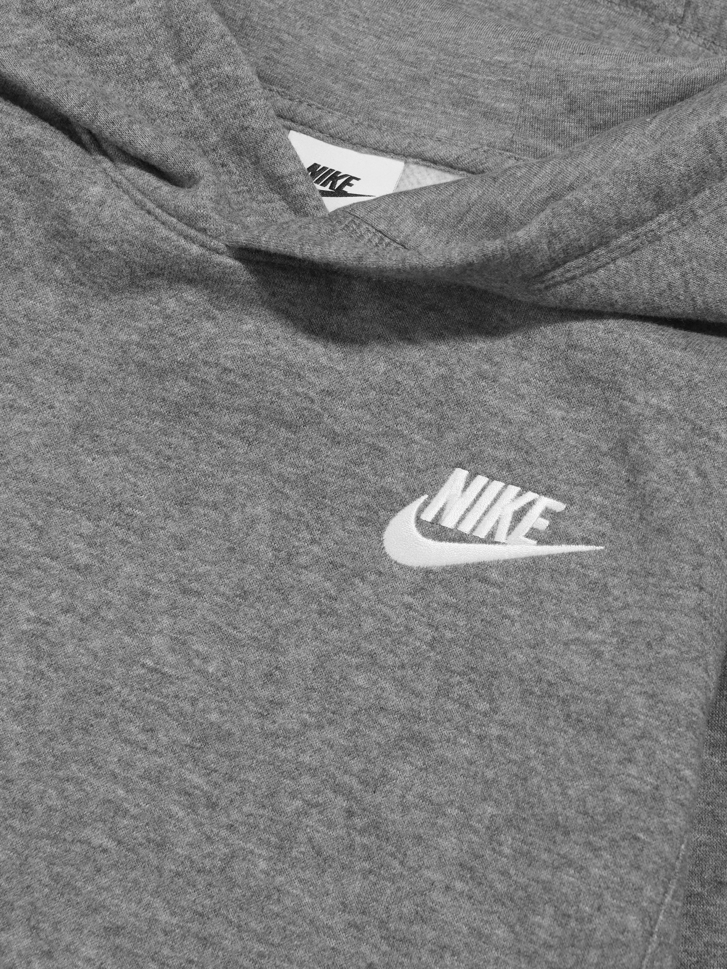 Nike Boys Club Fleece PO Hoodie in Grey