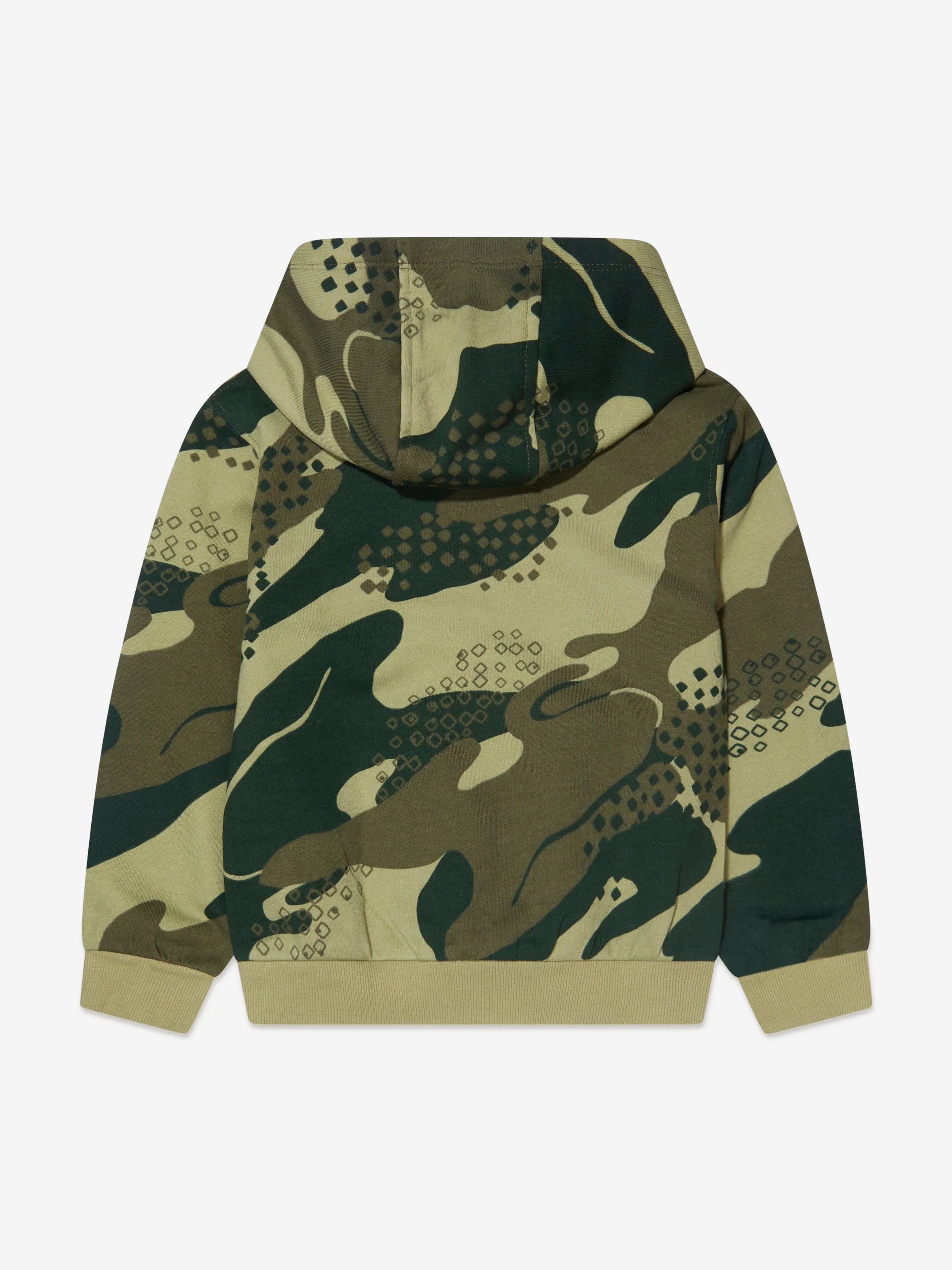 Nike Boys NSW Club Camo Hoodie in Green