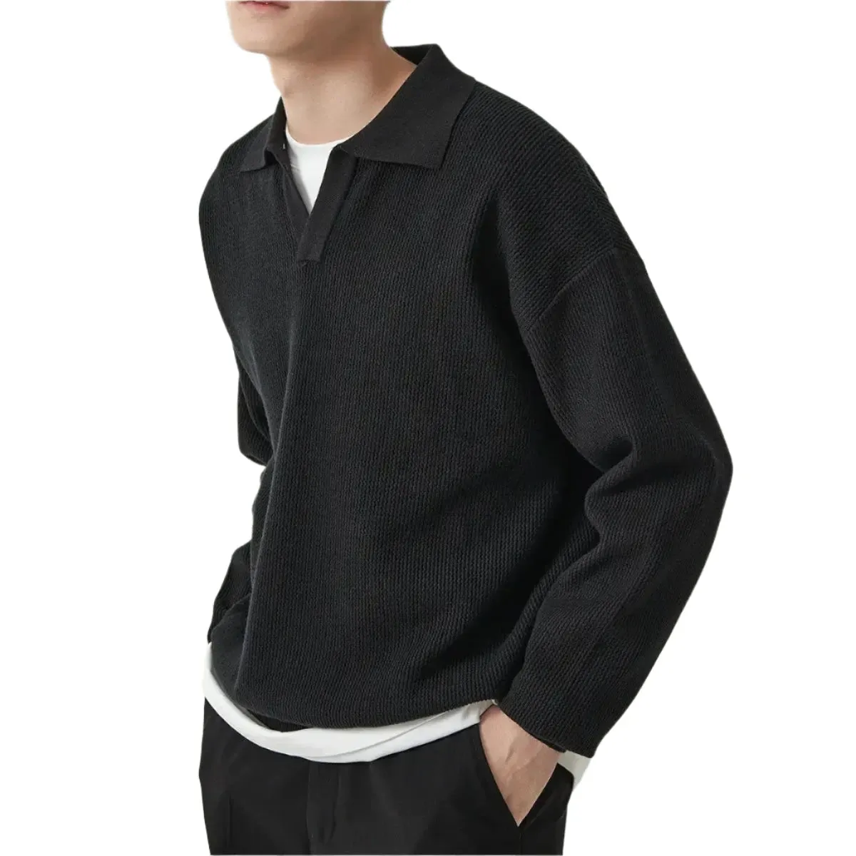 Noble Wear Alpine V-Neck Polo Sweater