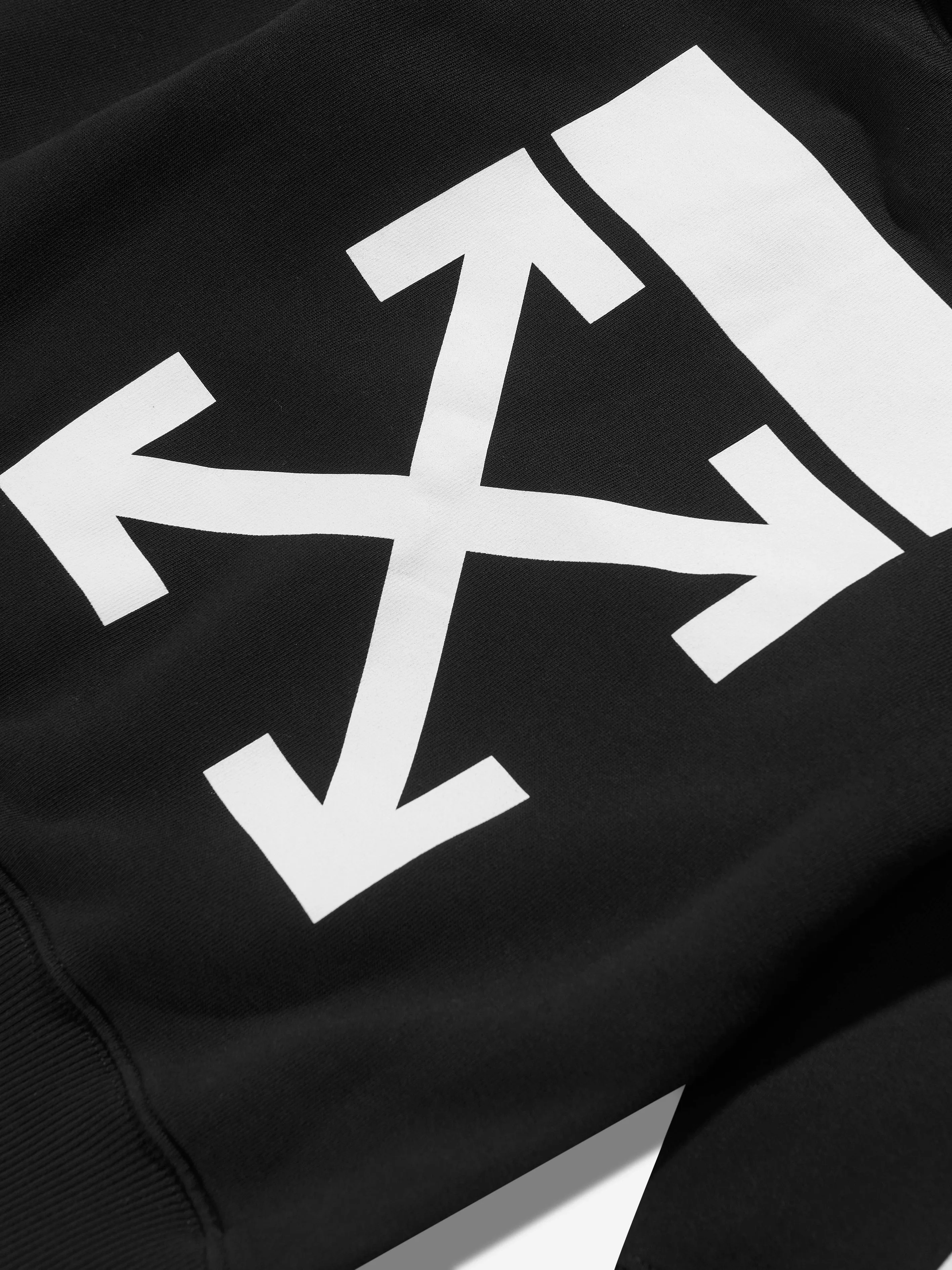 Off-White Boys Classic Arrow Tab Hoodie in Black