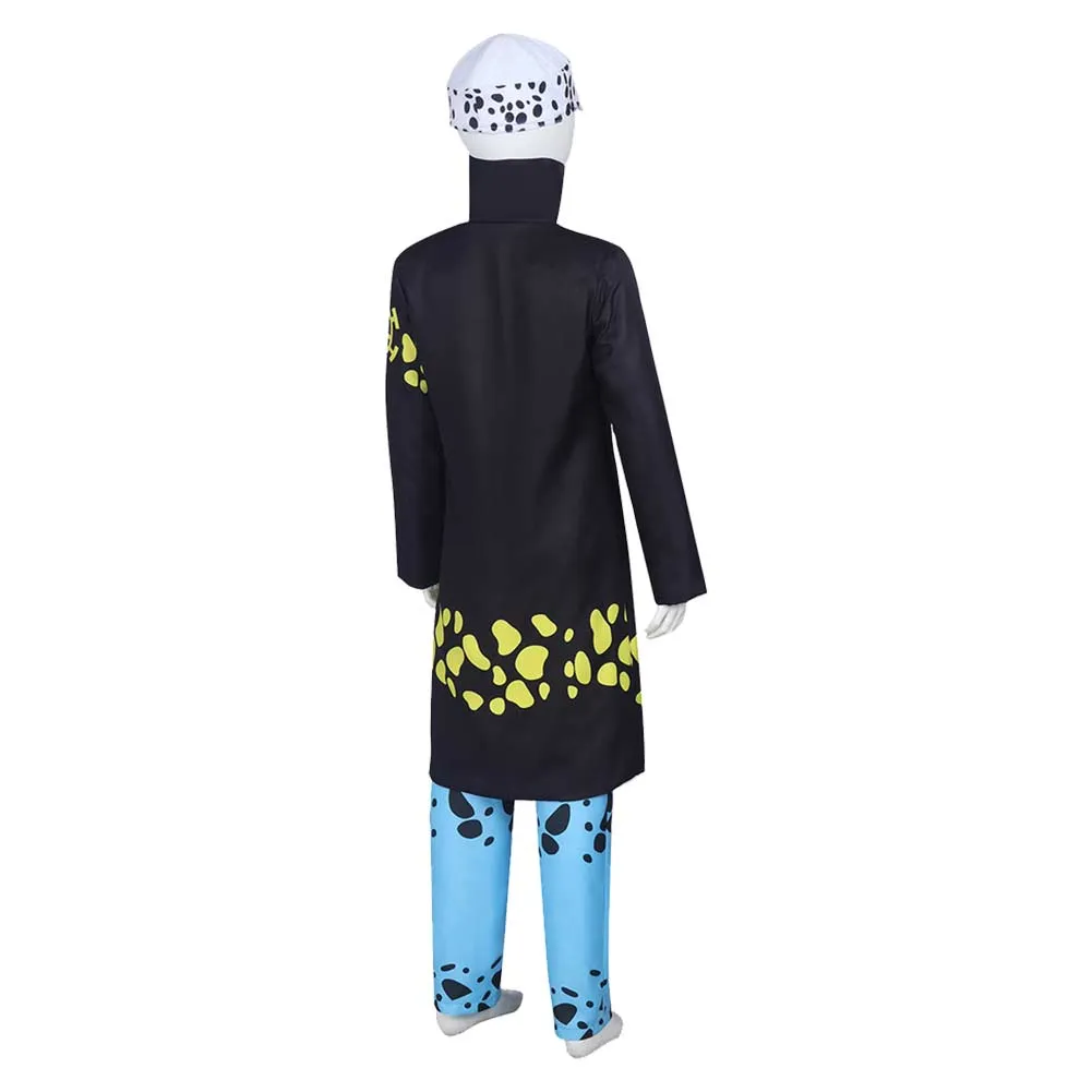 One Piece Trafalgar D. Water Law Kids Children Black Outfit Party Carnival Halloween Cosplay Costume