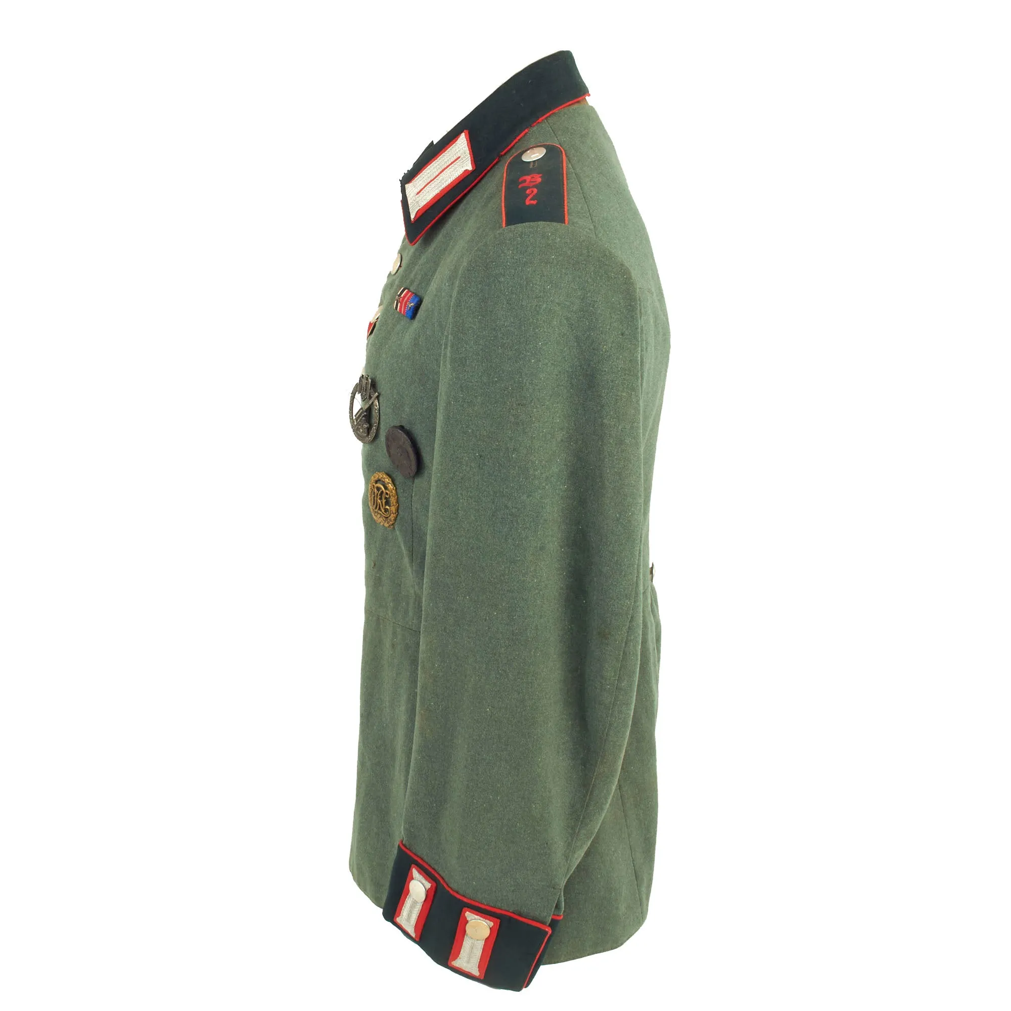 Original German WWII 2nd Artillery Regiment Enlisted Observer M35 Waffenrock Dress Tunic with Marksmanship Lanyard & Awards - dated 1936