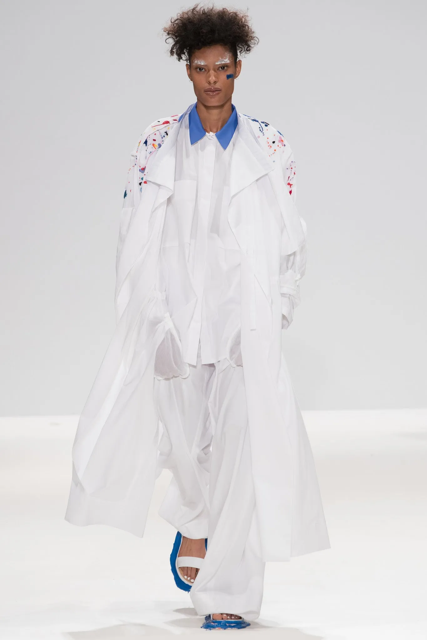 Paint Splash Embroidered "Helios" Trench Coat