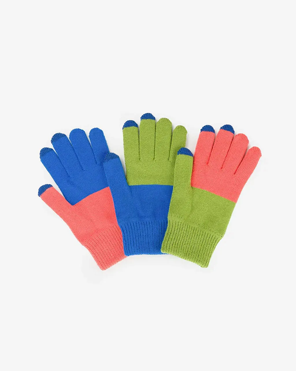 Pair And Spare Touchscreen Gloves - Pink   Cobalt