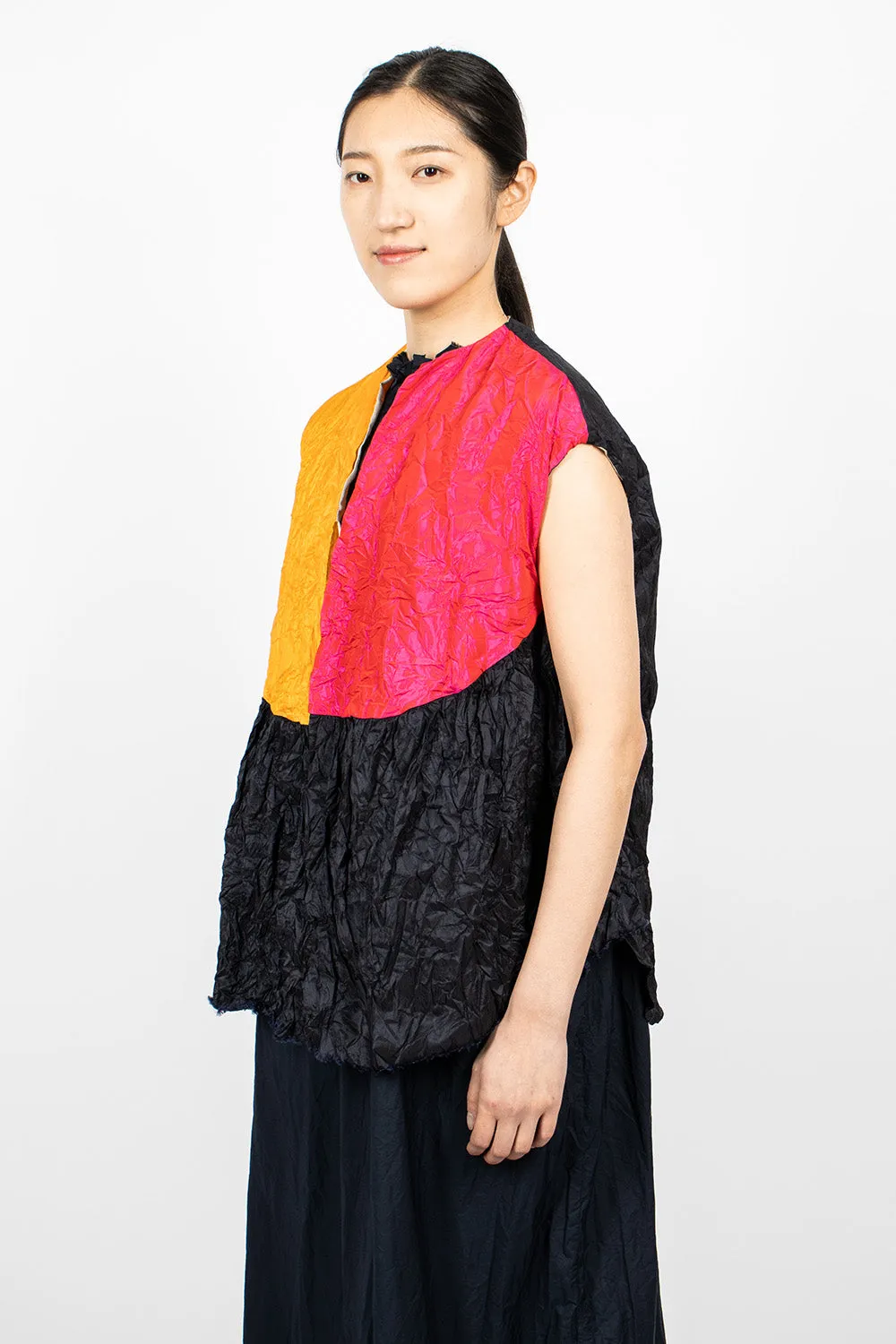 Patchwork Reversible Vest Multi