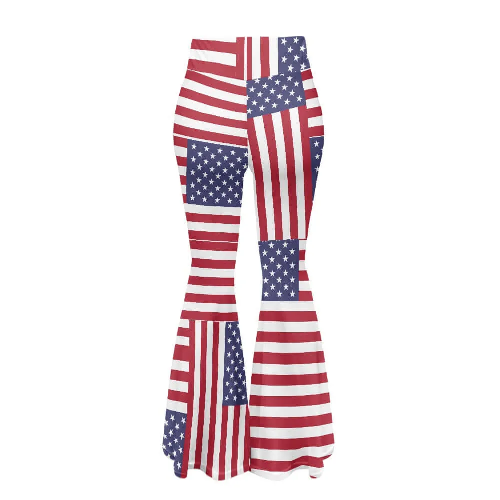 Patriotic 4th of July Yoga Flared Pants