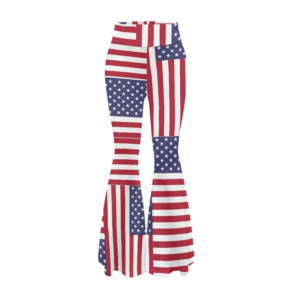 Patriotic 4th of July Yoga Flared Pants