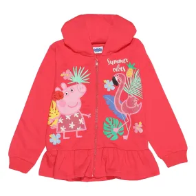 Peppa Pig Flamingo Girls Zipped Hoodie