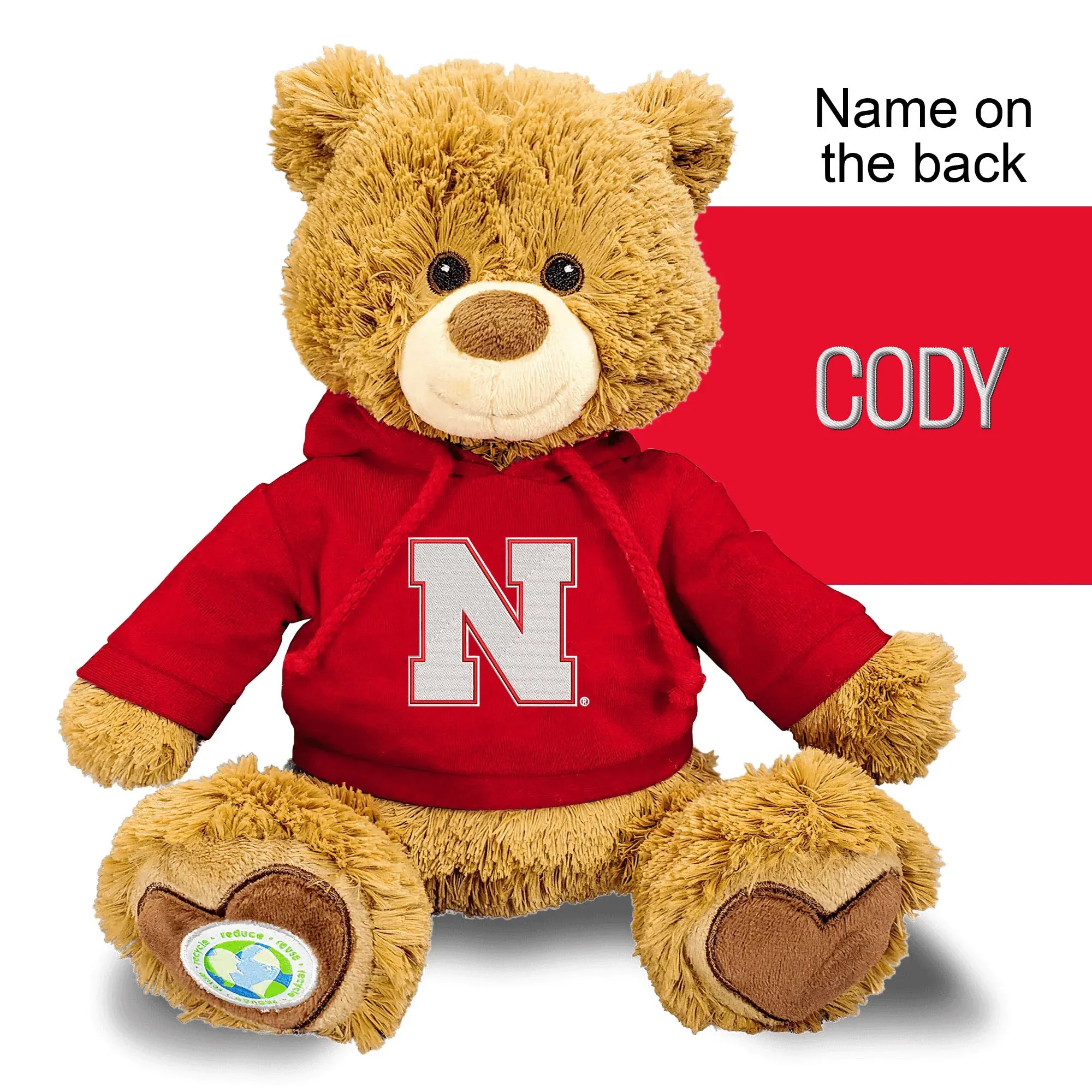 Personalized Nebraska Cornhuskers 10" Plush Bear 2