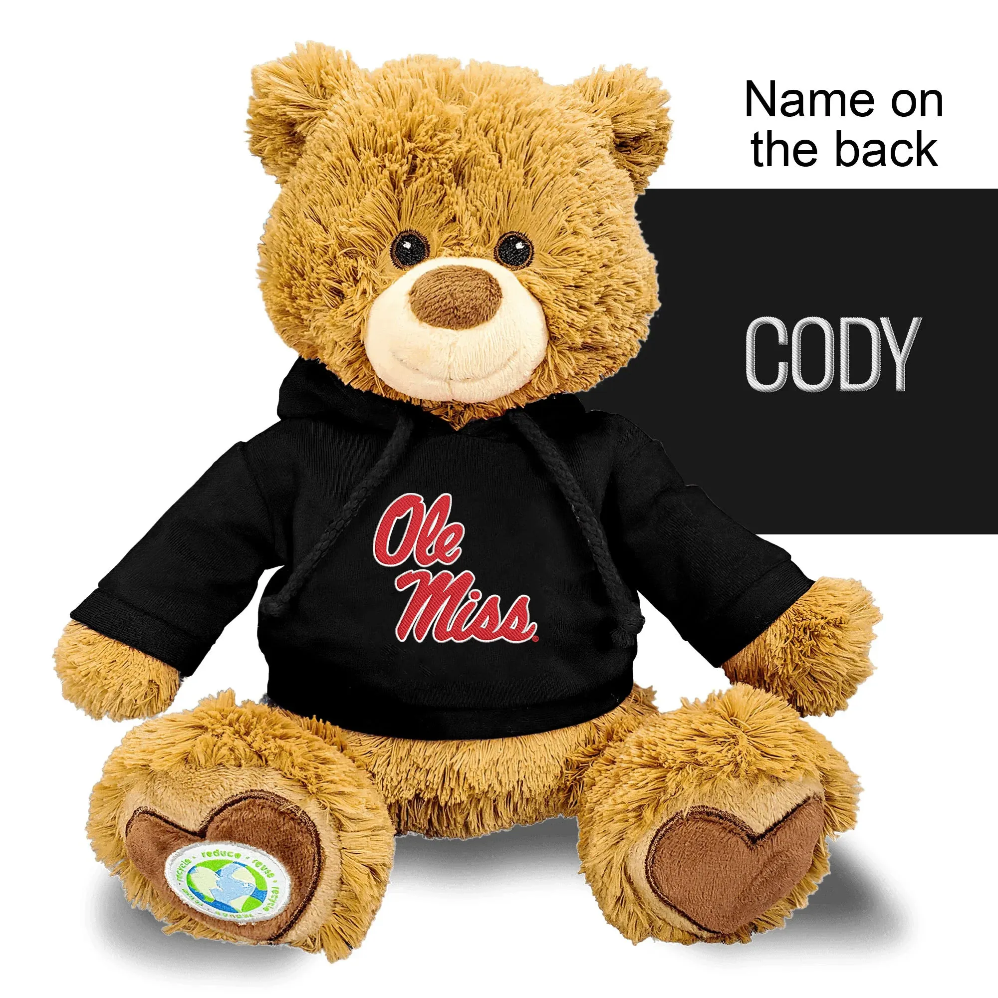 Personalized Ole Miss Rebels 10" Plush Bear 2