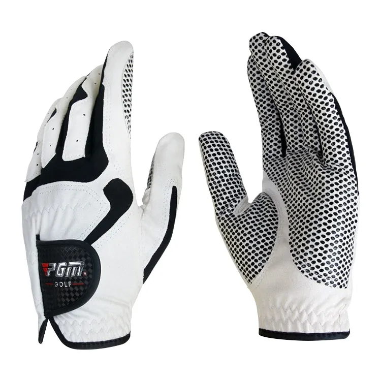 PGM Golf Left Hand Microfiber Cloth Anti-Slip Single Gloves for Men (Color:White Size:25)