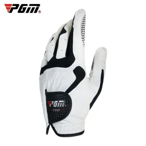 PGM Golf Left Hand Microfiber Cloth Anti-Slip Single Gloves for Men (Color:White Size:25)