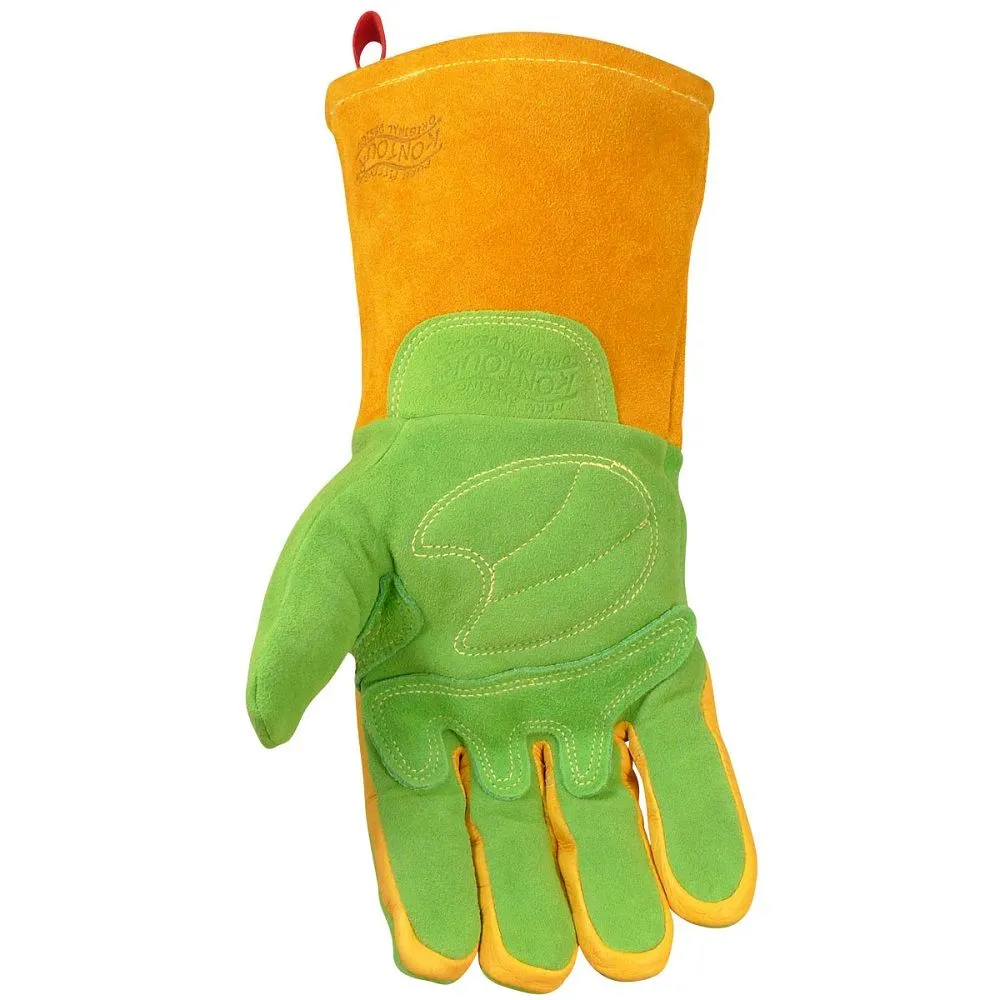 PIP Caiman 1816 Deerskin FR Foam Fleece Lined MIG/Stick Welding Gloves, 1 Pair