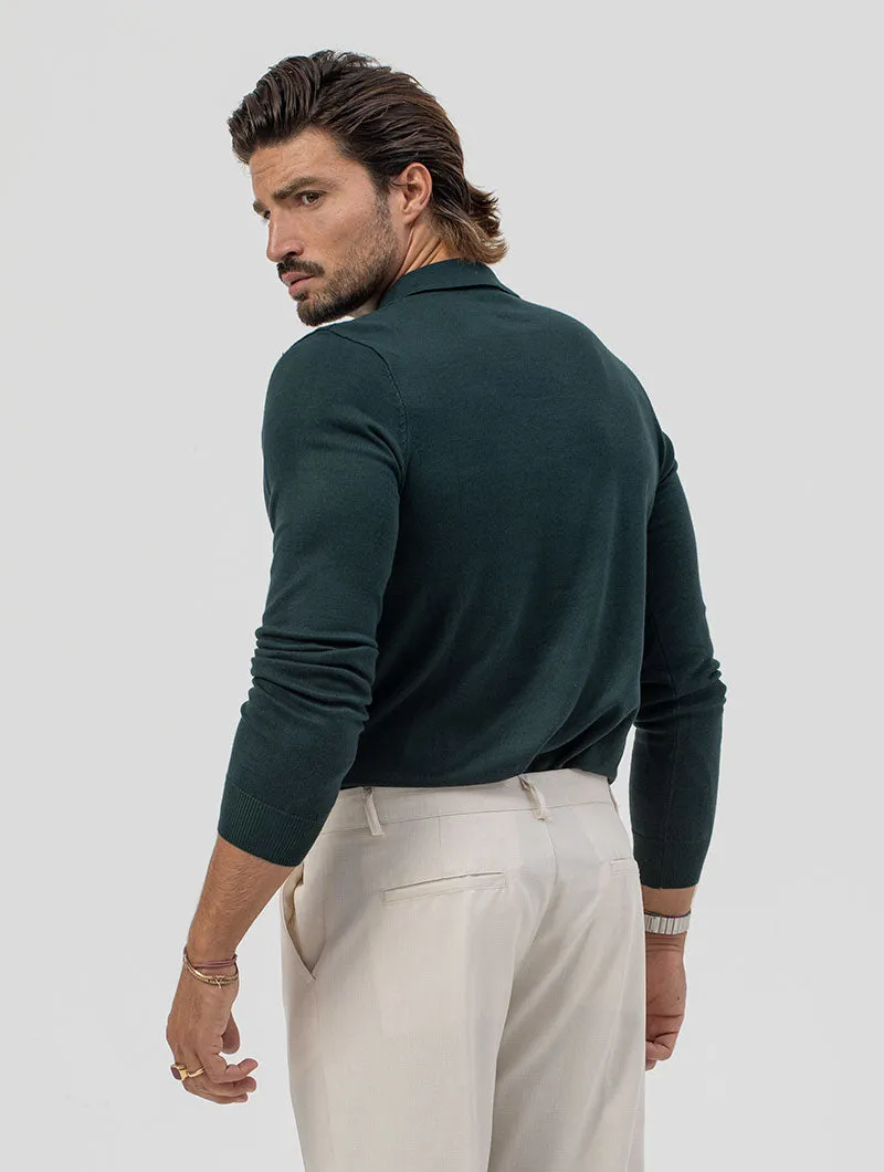 POLO SWEATER IN GREEN